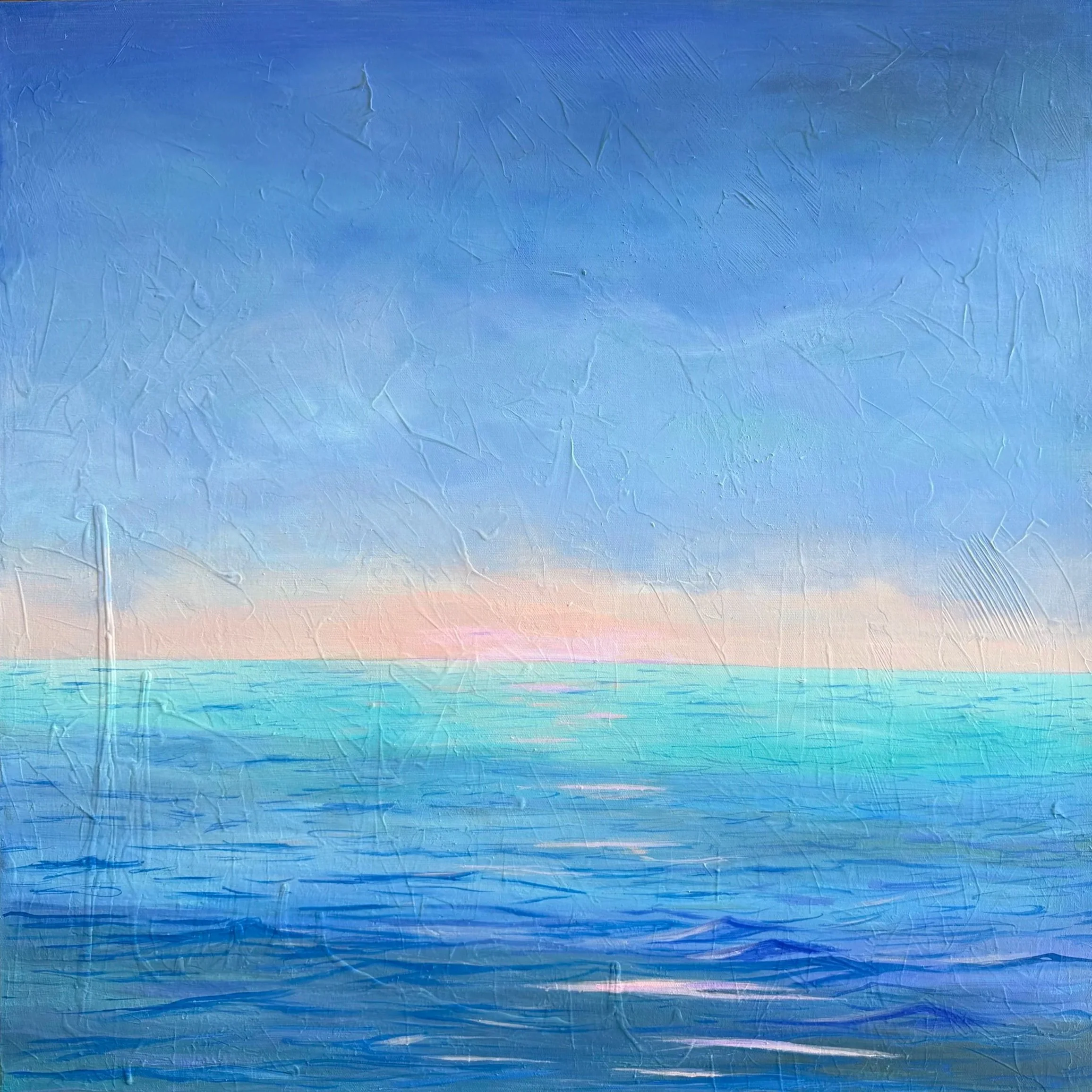 The Healing Sea, 24 x 24", framed  
$1,050