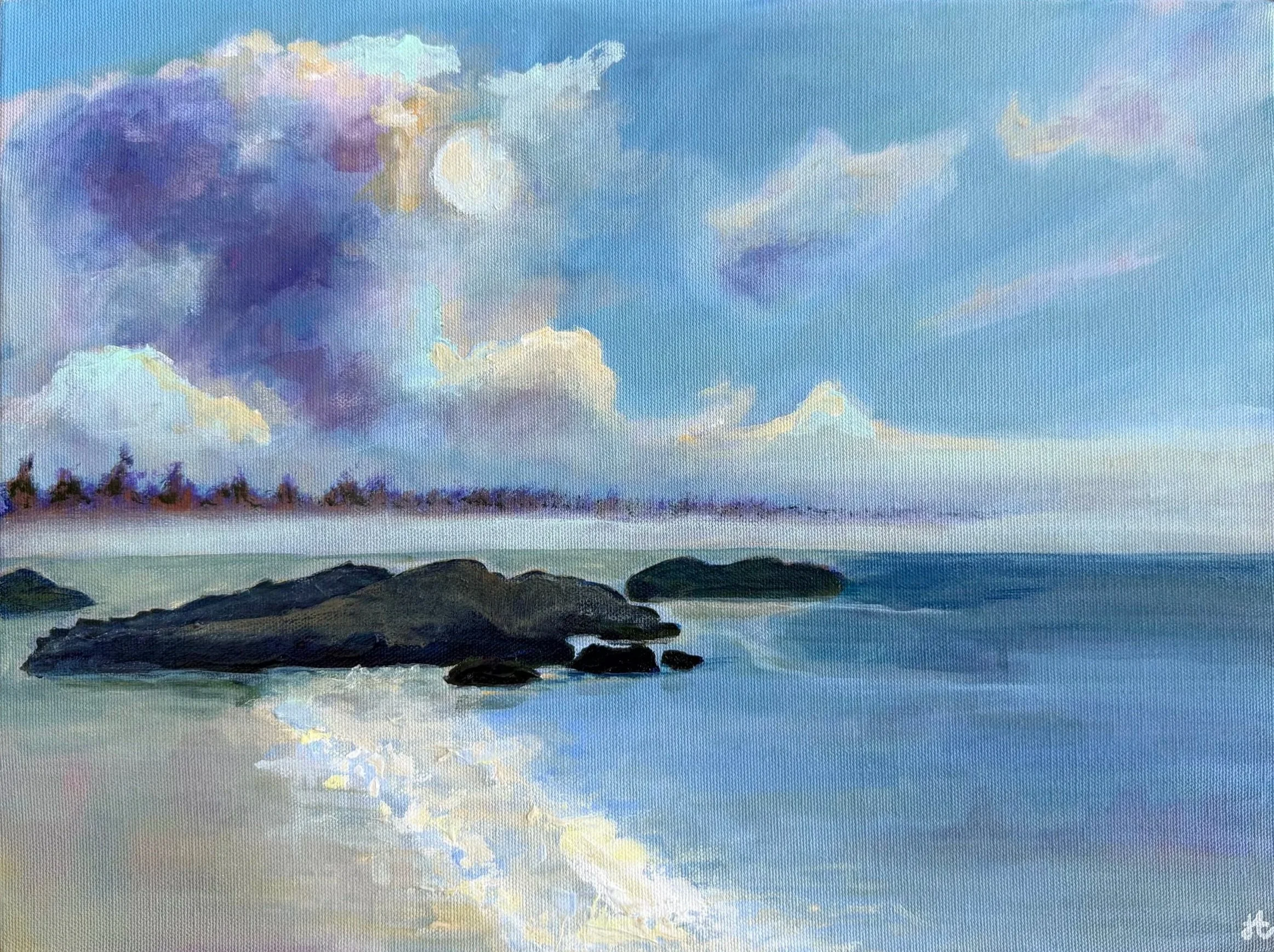 Hazy Play, 12 x 16"  
$450