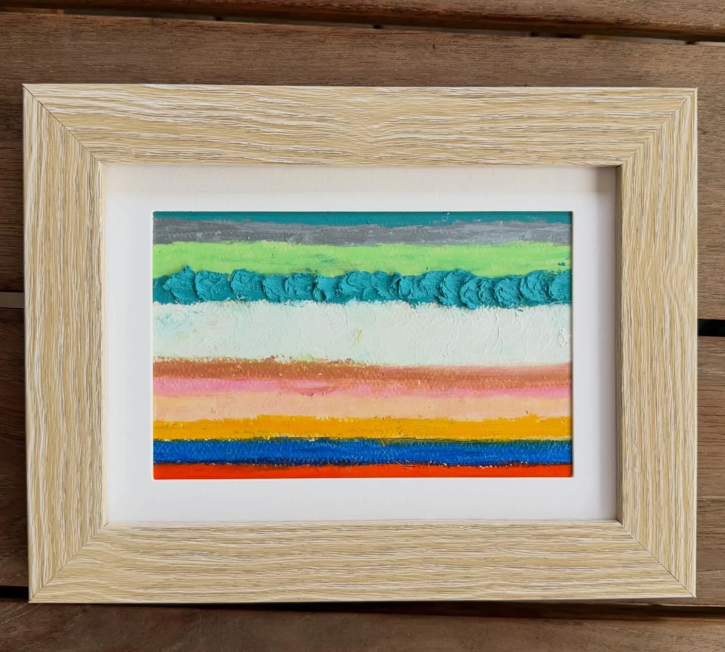 Something a little different 🌊💙🍬

Mini abstracted landscape in oil pastels on paper. Available on the website soon.