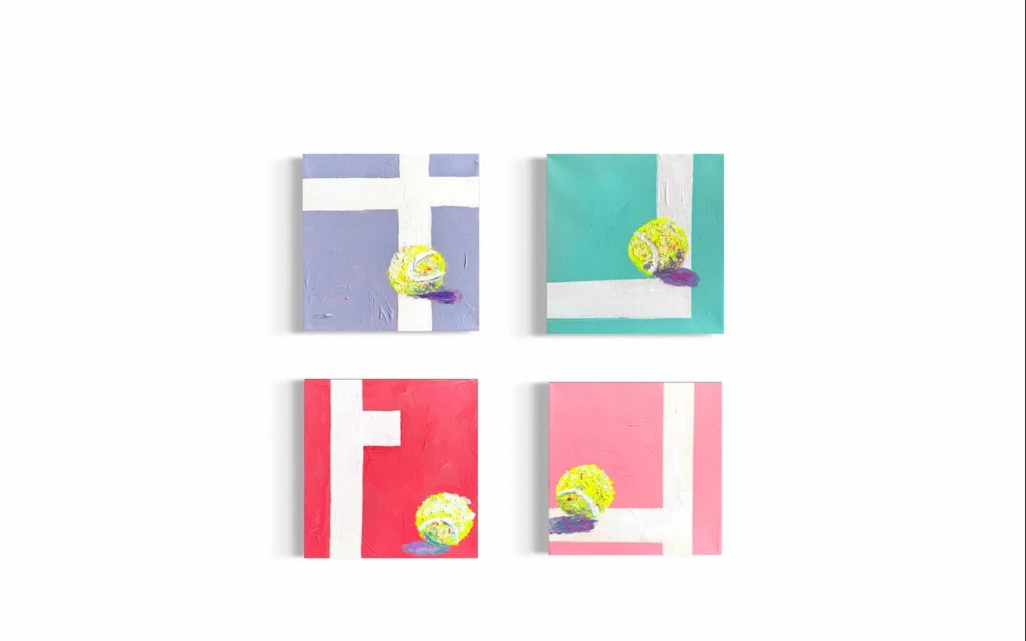 BIG news! They are back from being sold out at The Artist Project Pre-sales!! Last tennis ball collection 4 of 10 left of the year being released this weekend! They go fast so message me or purchase on website before they&rsquo;re gone 🩵💜💙

8x8&rd