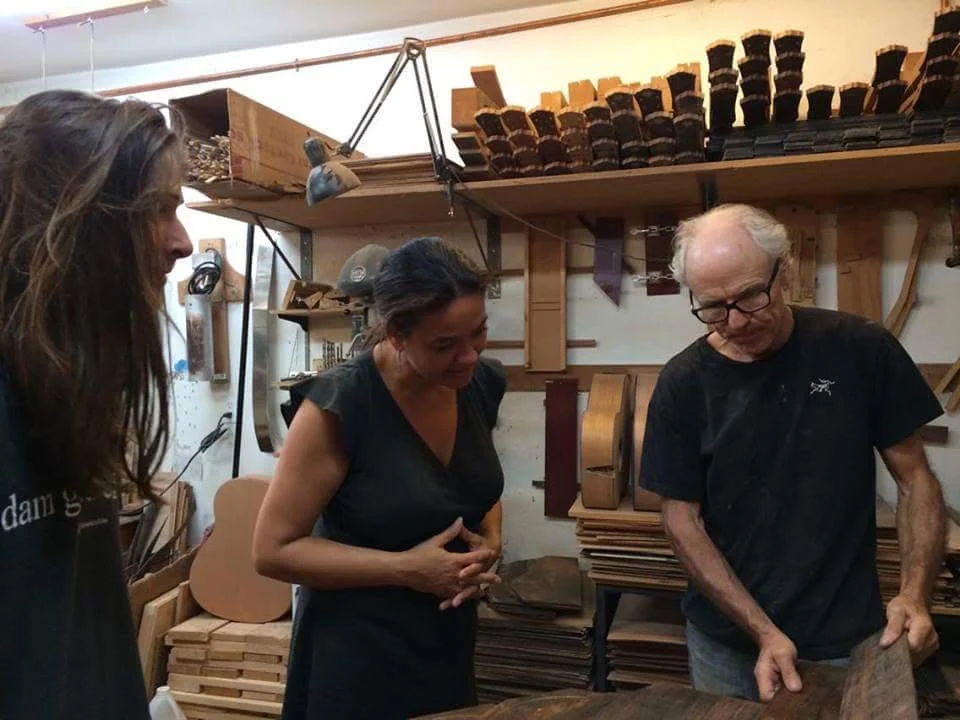 Farley and his mom learning about David's process. 