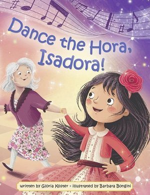 Isadora, who's wearing a red dress and a flower in her hair, dances with her grandmother. 