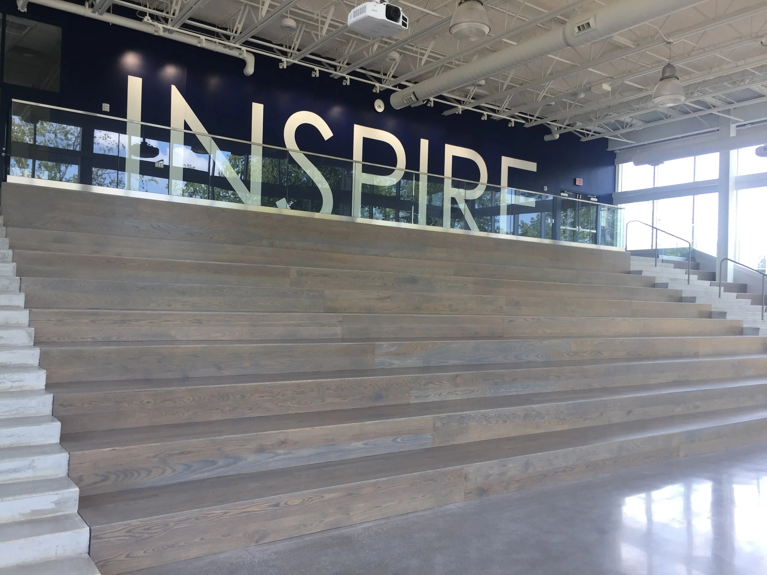  THE AMPHITHEATER IS THE HIGH SCHOOL STUDENT COMMONS WITH A 180 DEGREE VIEW. 