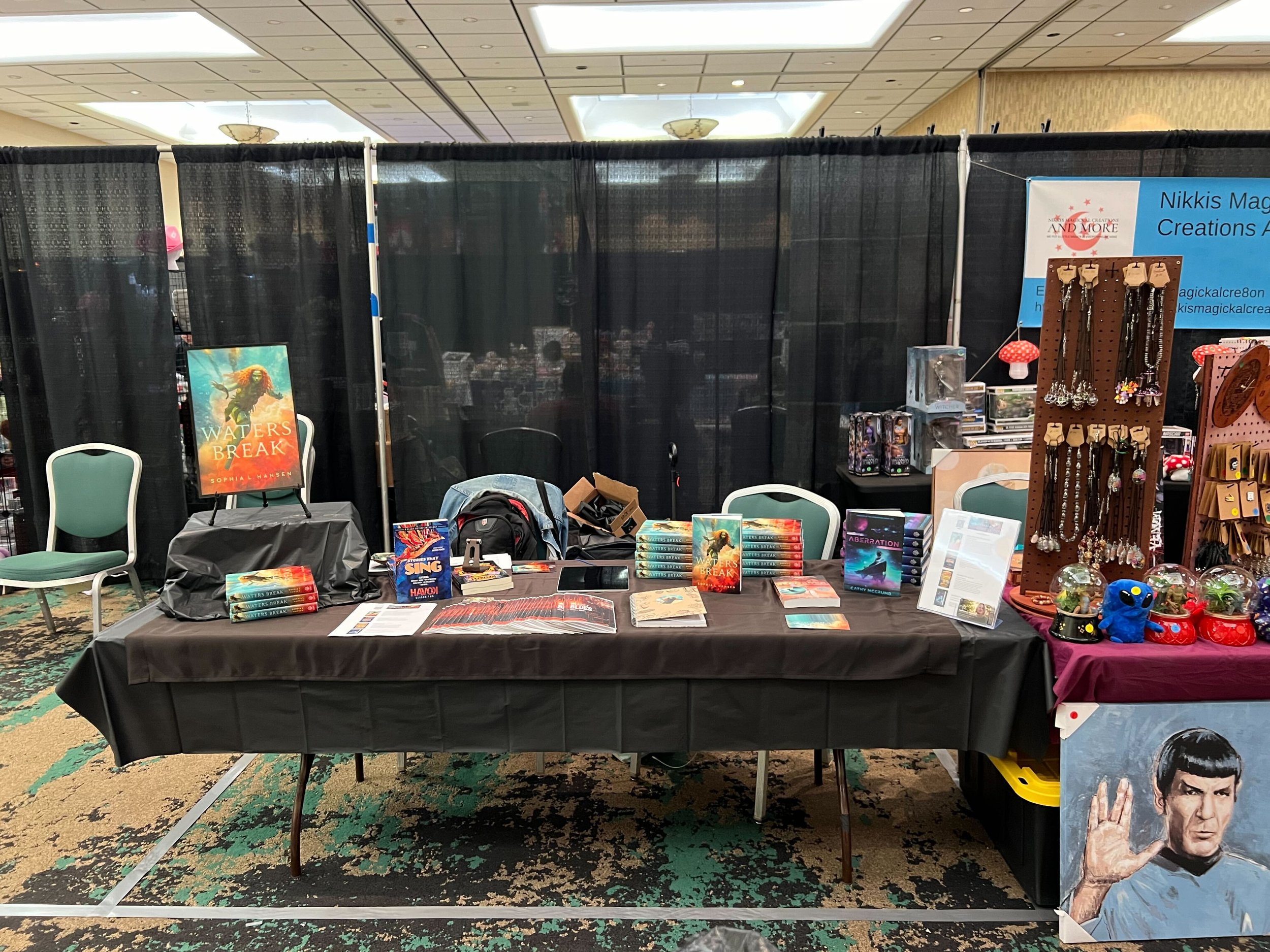 My first vendor table at a convention!