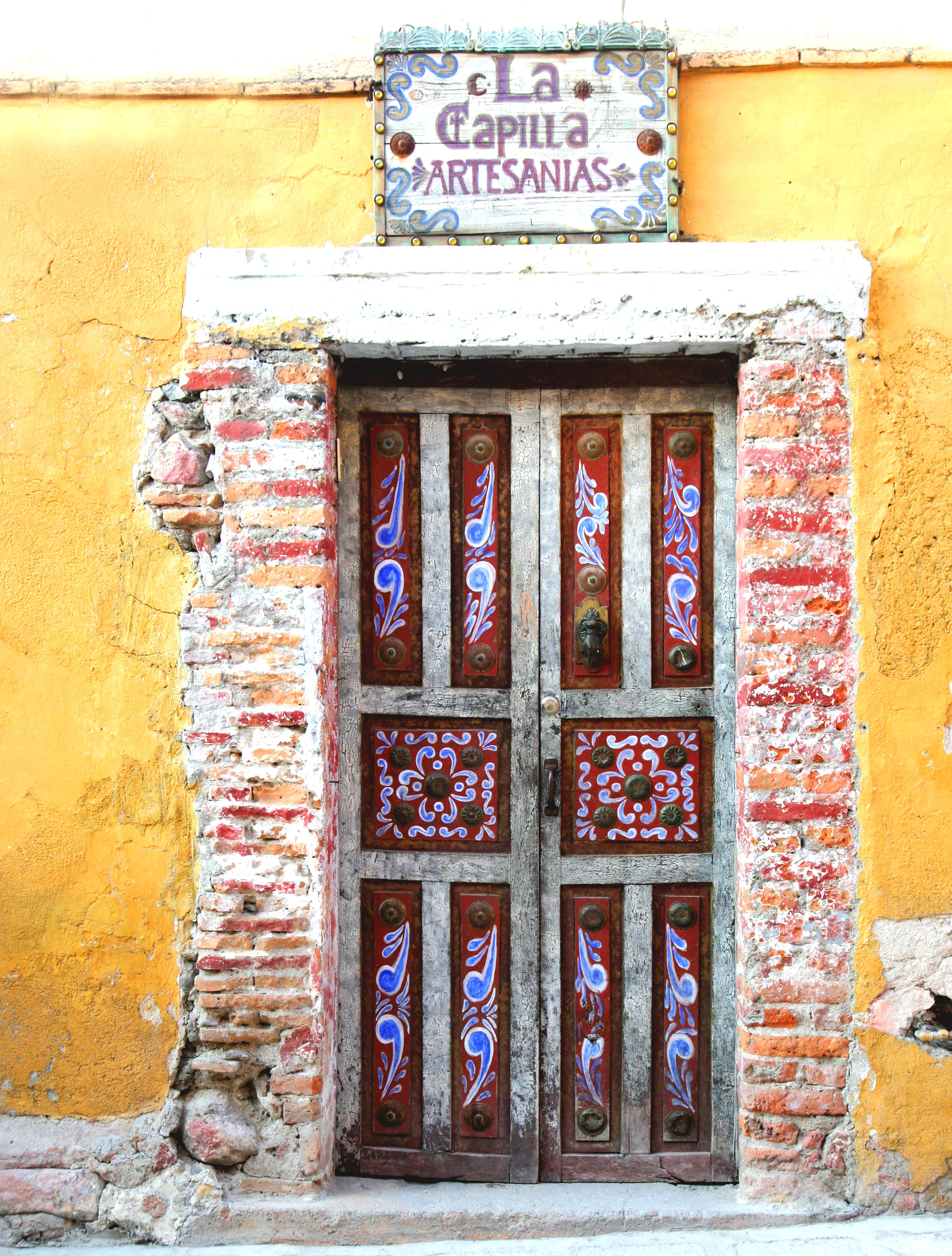 Painted Door/Yellow Wall: San Miguel de Allende Mexico