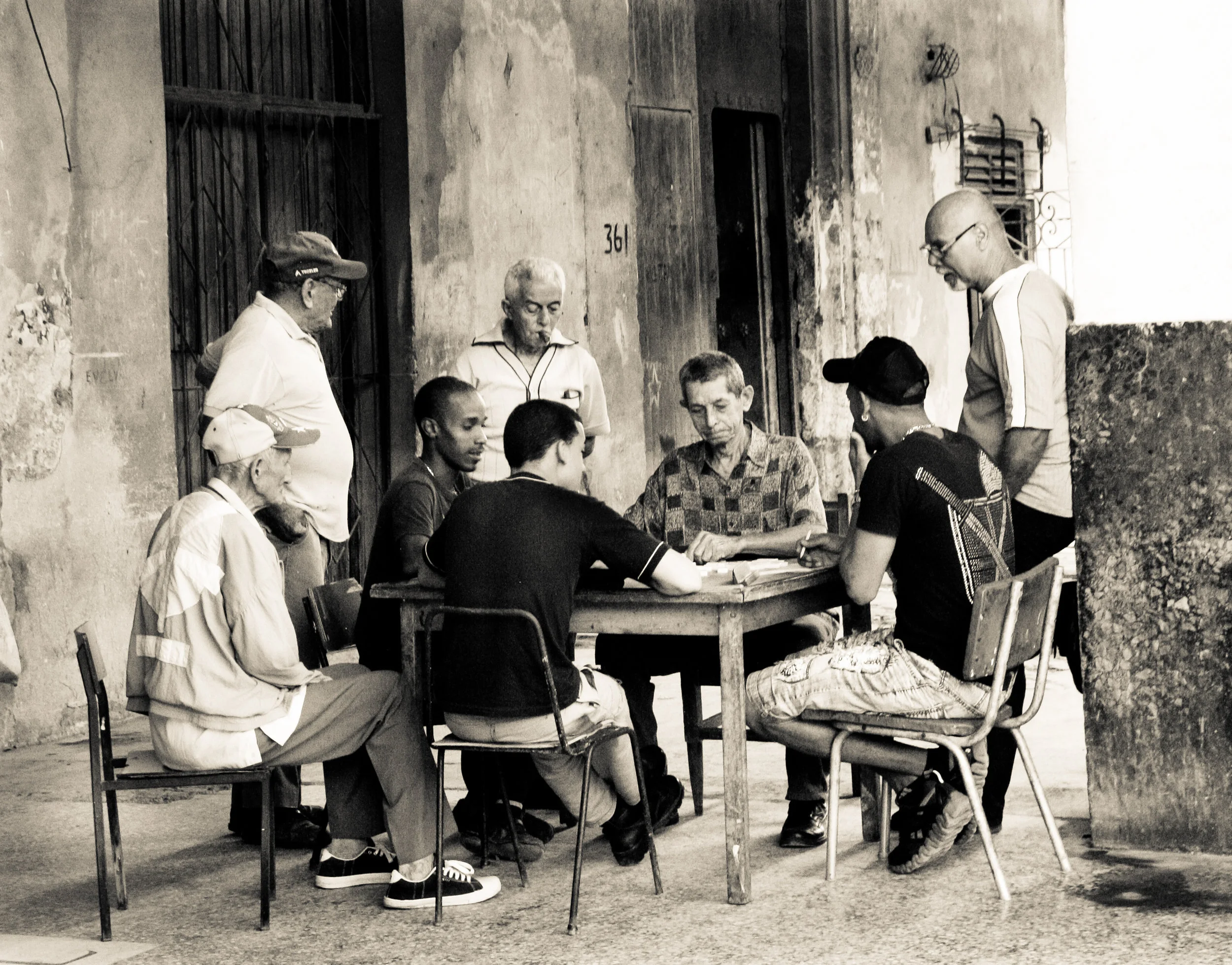 Domino Players; Havana, Cuba