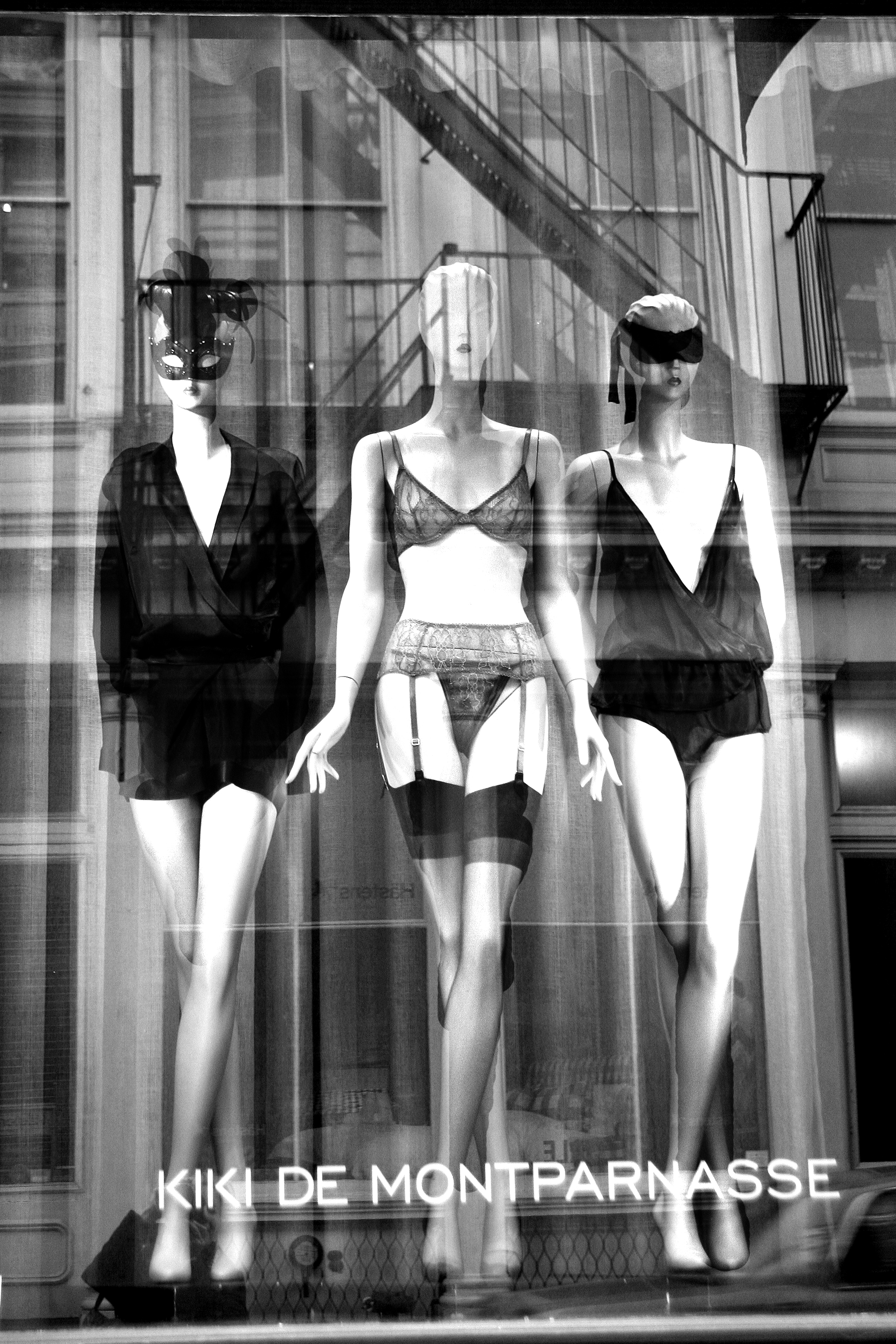 Kiki de Montparnasse Window/B&W; SoHo, NYC