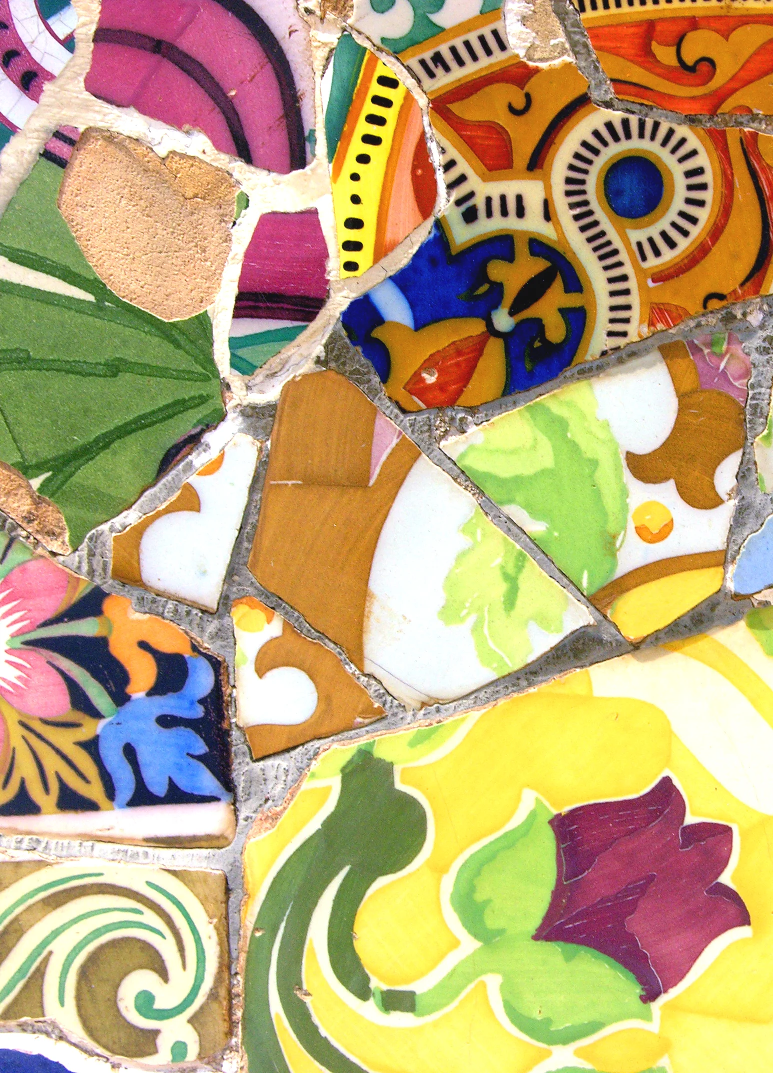  Gaudi Mural with Tulip; Barcelona, Spain 