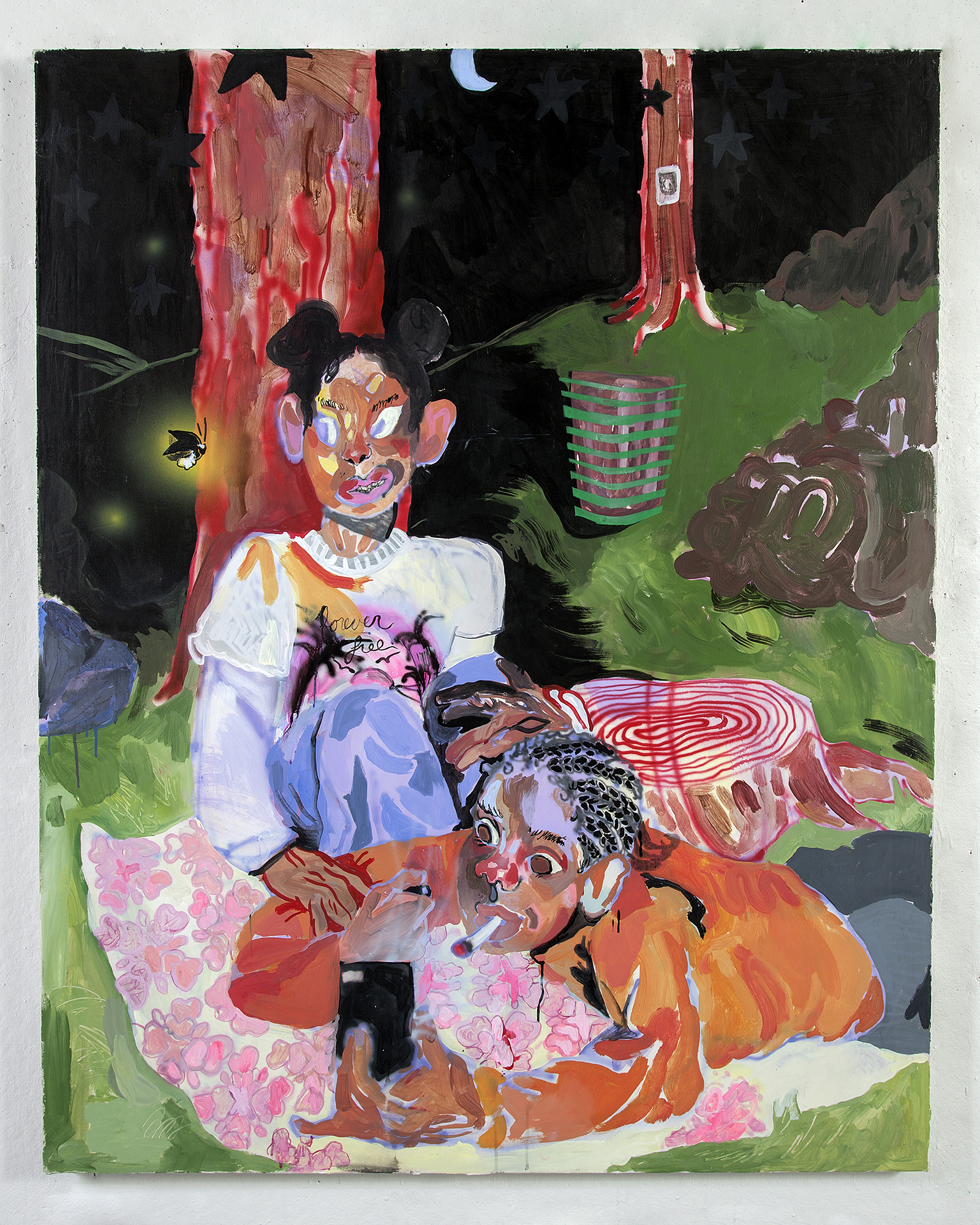 I bet this firefly is a fucking cop 2018 48 x60” acrylic and airbrush on canvas