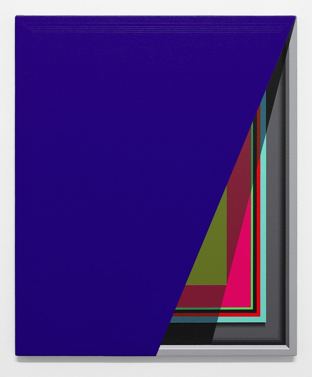   Severed Hue (Ultramarine)   2013  Acrylic on canvas  22 x 18 inches  (55.88 x 45.72 cm)       