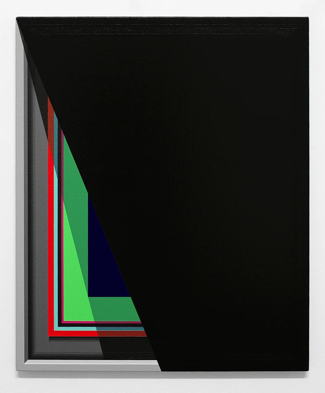 Severed Hue (Black) 2013 Acrylic on canvas 22 x 18 inches (55.88 x 45.72 cm)