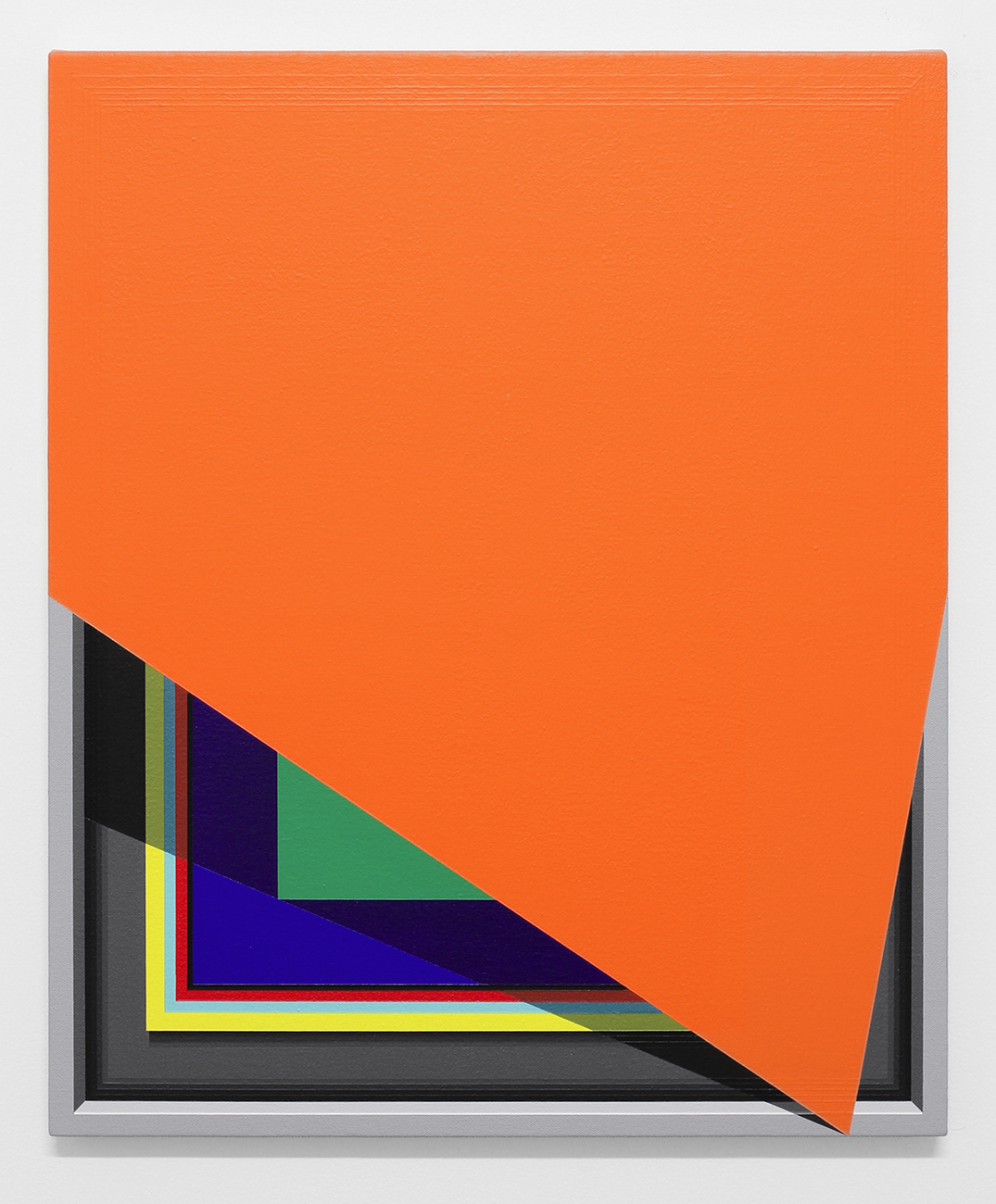   Severed Hue (Orange)   2013  Acrylic on canvas  22 x 18 inches  (55.88 x 45.72 cm)       