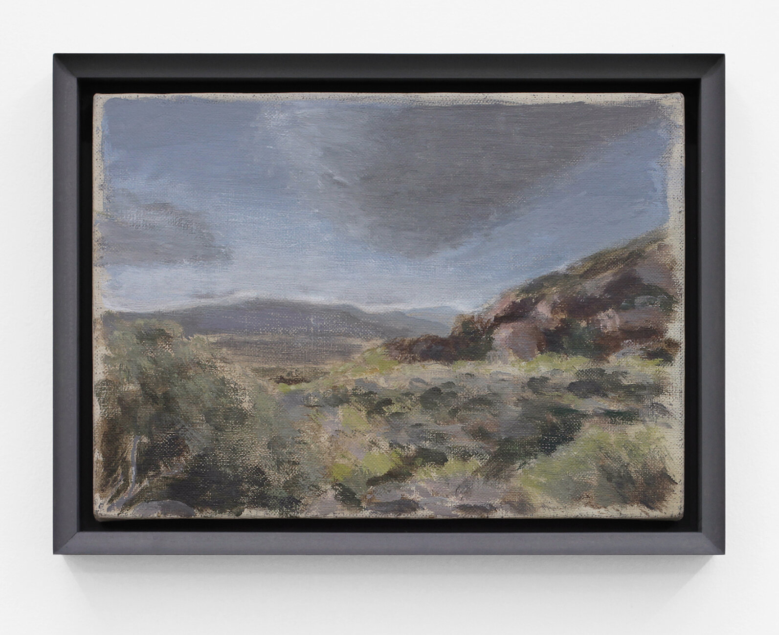  Sermon Notes - Landscape III  2018  Distemper on canvas  7 x 9.5 inches  (17.78 x 24.13 cm)     