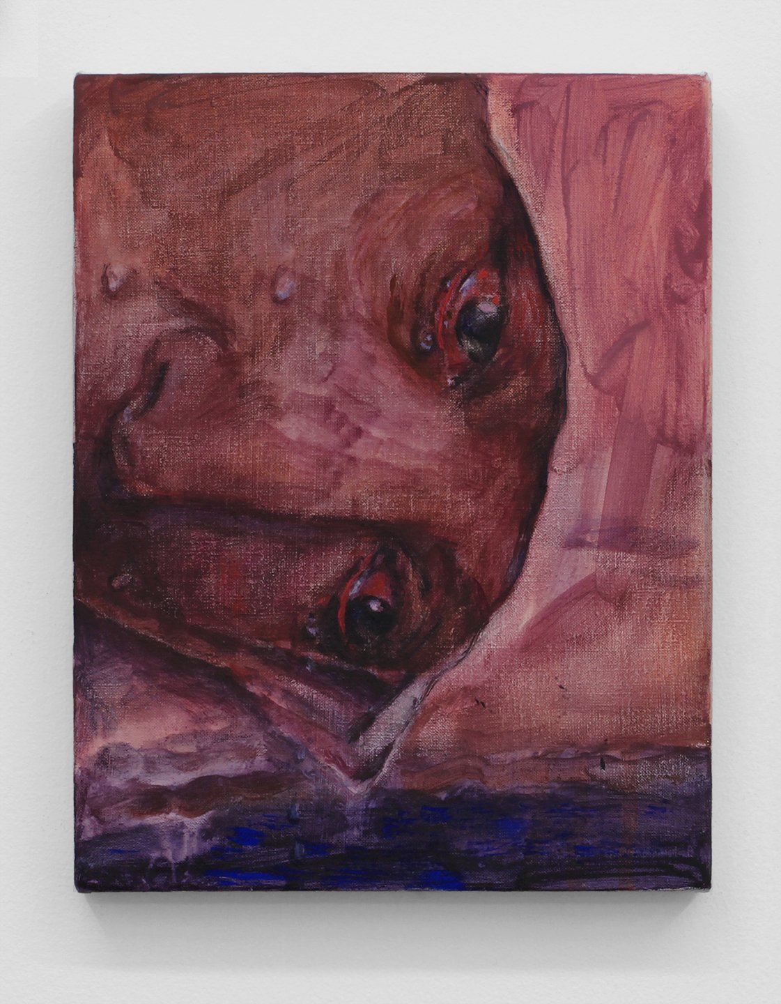  Red Eye River (After Bouts)  2019  Distemper on canvas  10 x 8 inches  (25.4 x 20.32 cm) 