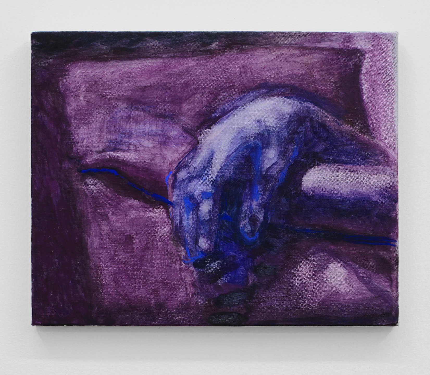  Two Hands  2019  Distemper on canvas  8 x 10 inches  (20.32 x 25.4 cm) 