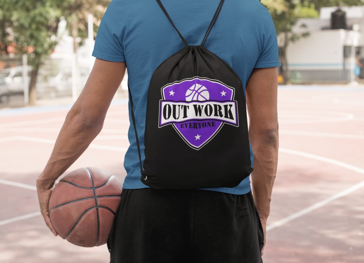 Black Drawstring Bag