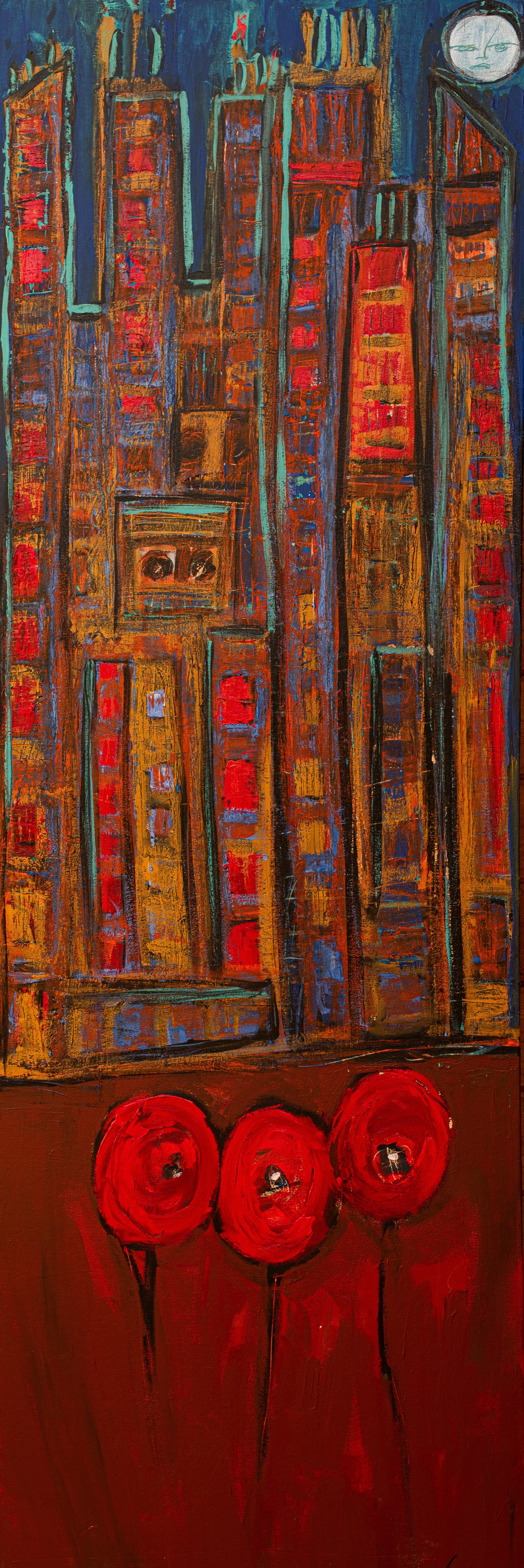 Here Is Where I Make My Home, 72 x 24 in.