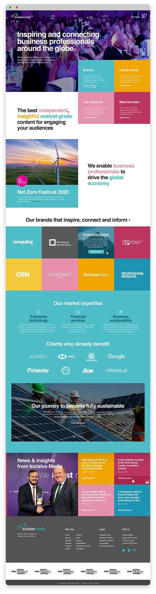 Web design for Incisive Media