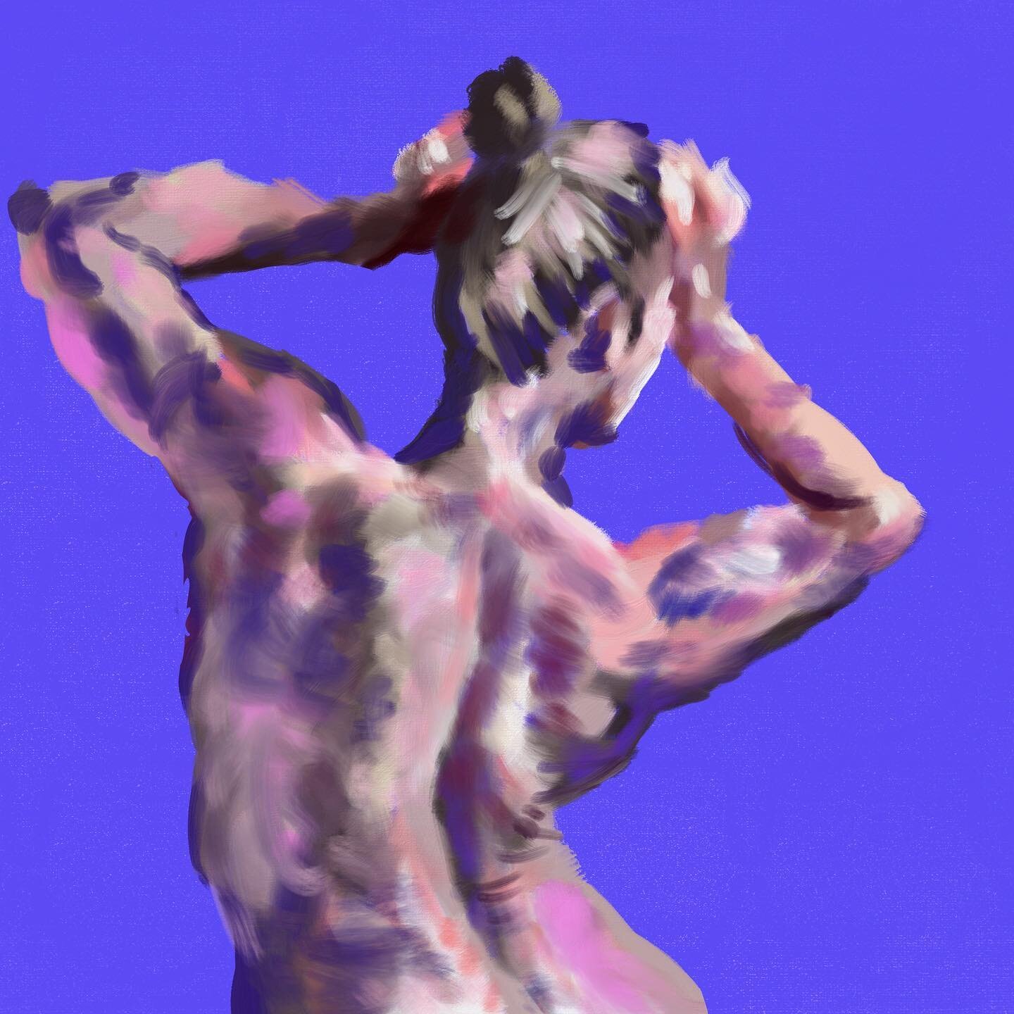 #figuary2022 day 7 &mdash; great back muscles from Artistic Physique. Enjoyed using the Canvas brush for quick poses, but not for anything else. More experiments with oil and colour palette for long one.
.
.
#figuary #figuary2022day7 #figuredrawing #