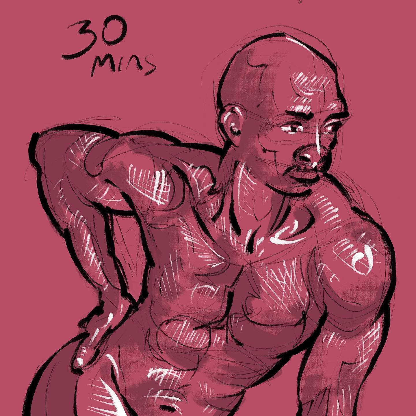 #figuary day 10 &mdash; muscular.. I went back to my comic book roots for the long one today
.
#figuary2022day10 #lifedrawing #figuredrawing #croquiscafe #penandink #adobefresco #ipad #sketch #drawing #comicart