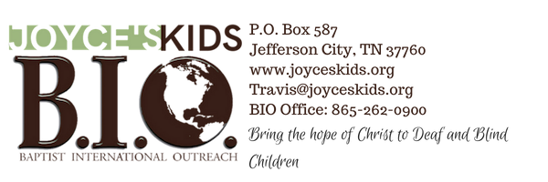 P.O. Box 587Jefferson City, TN 37760www.joyceskids.orgTravis@joyceskids.orgTravis Dykes_ 678-267-5180BIO Office_ 865-262-0900.png