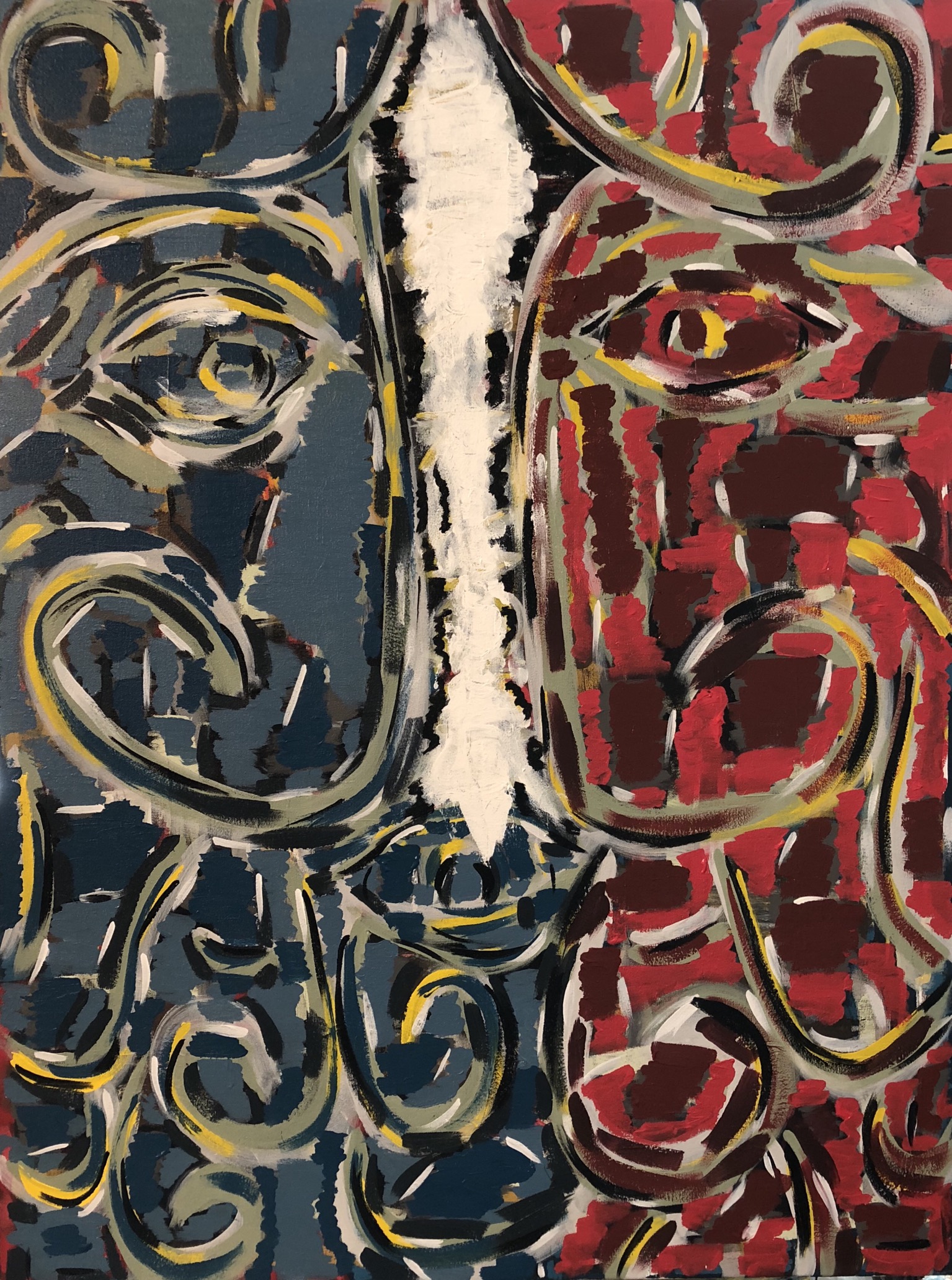 Right and Left Brain 24 by 40 inches