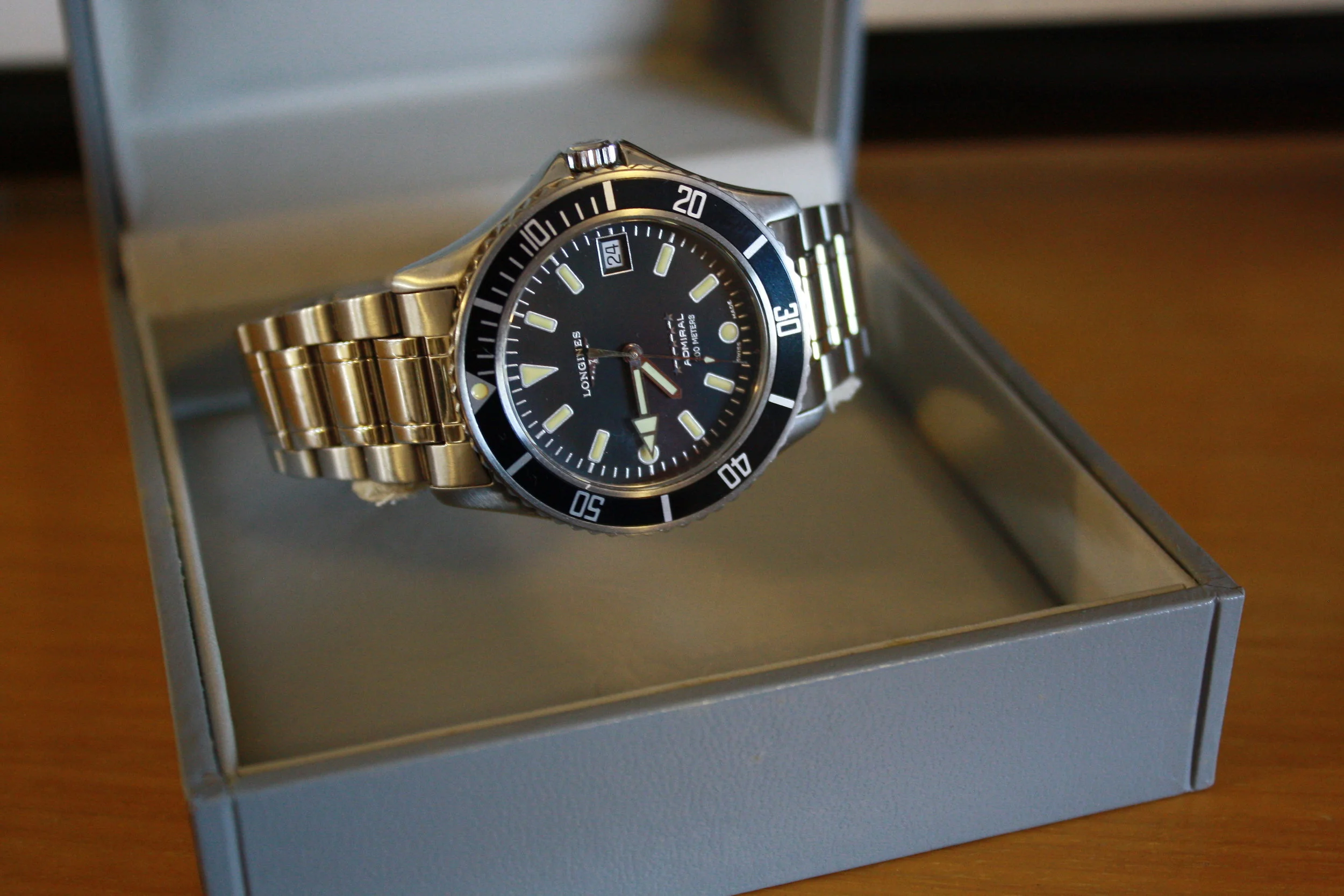 MH539 LONGINES アドミラル ファイブスター 200M ダイバー Longines Admiral 5-Star 200m Dive Watch, unworn, 1992, w/box