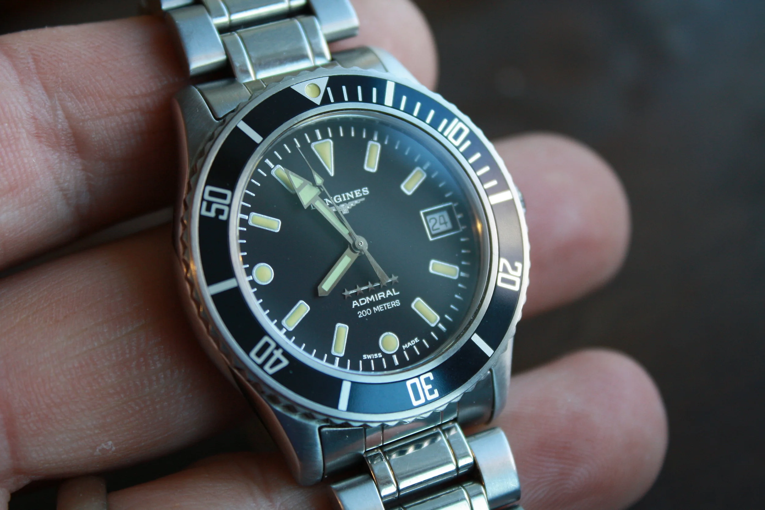 MH539 LONGINES アドミラル ファイブスター 200M ダイバー Longines Admiral 5-Star 200m Dive Watch, unworn, 1992, w/box