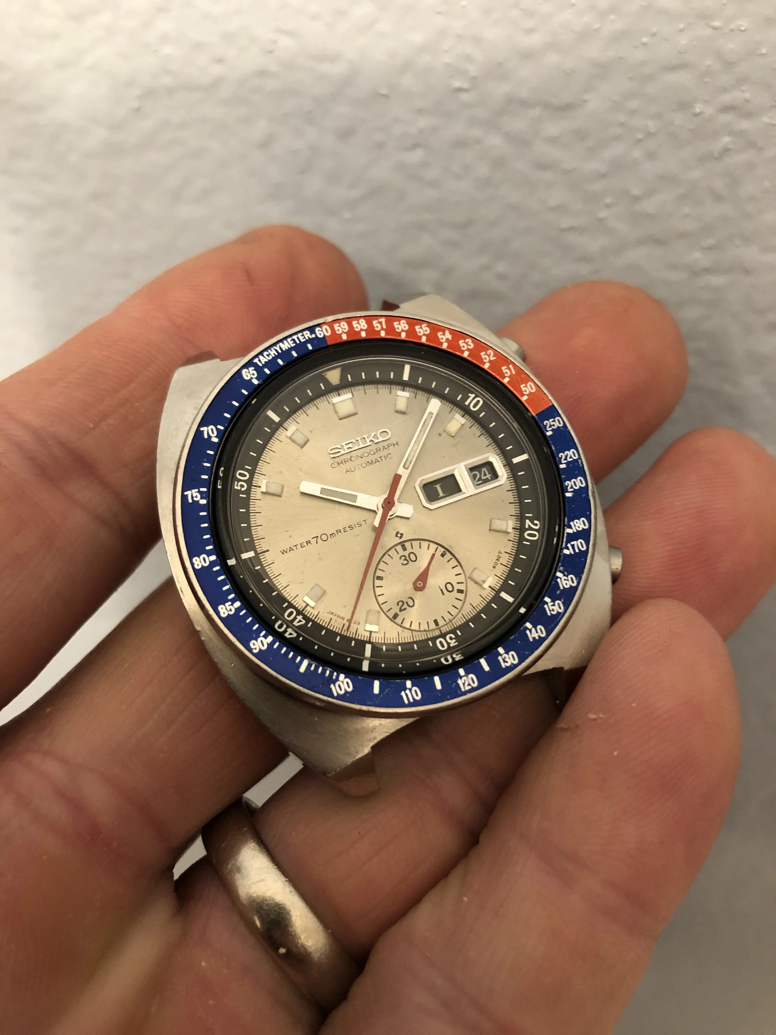 Seiko 6139-6002 Silver Dial "Resist", August 1971