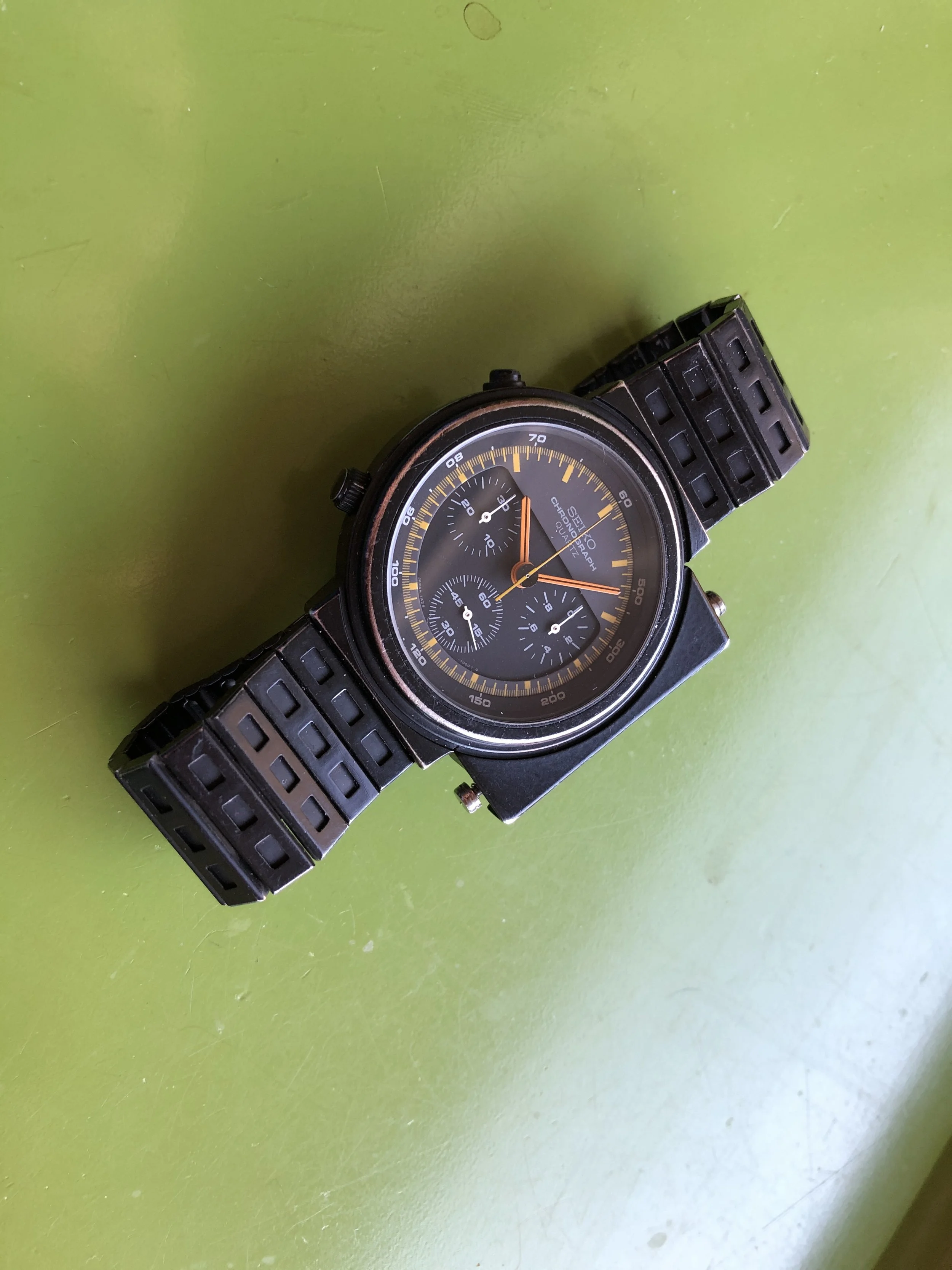 Seiko 7A28-7000 JDM Speedtimer - "Black Ripley" - Guigiaro design