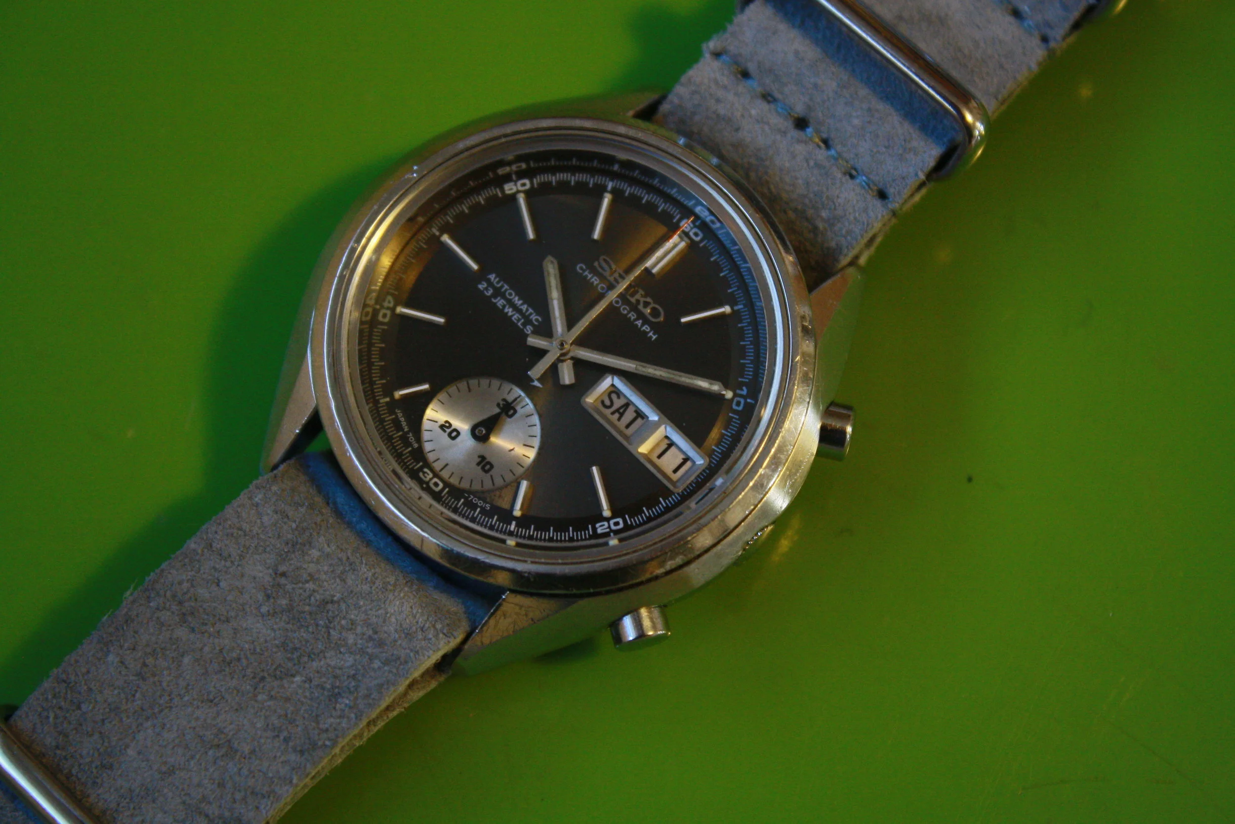Seiko 7018-7000, January '72, Daini JDM 23-jewel chronograph