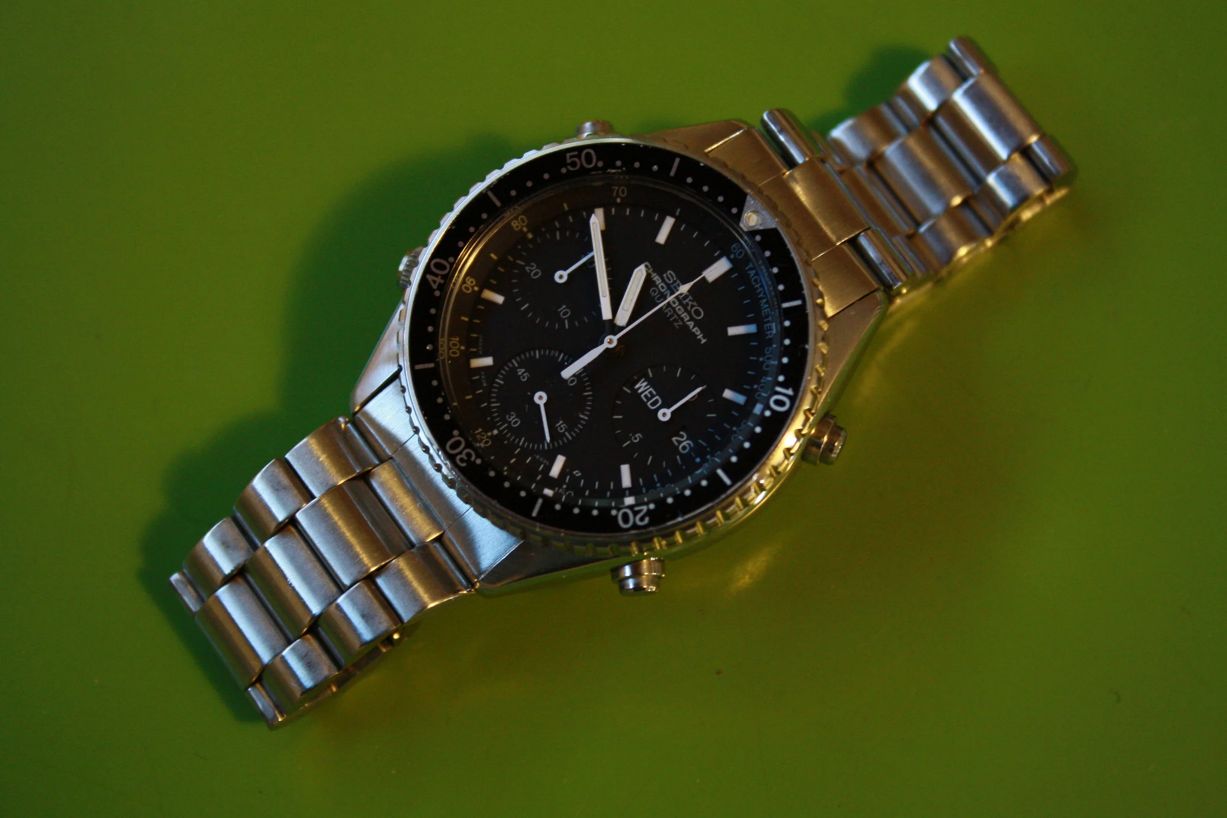 Beautiful Seiko 7A38-6040 - JDM "Speedmaster" w/ Kanji daywheel