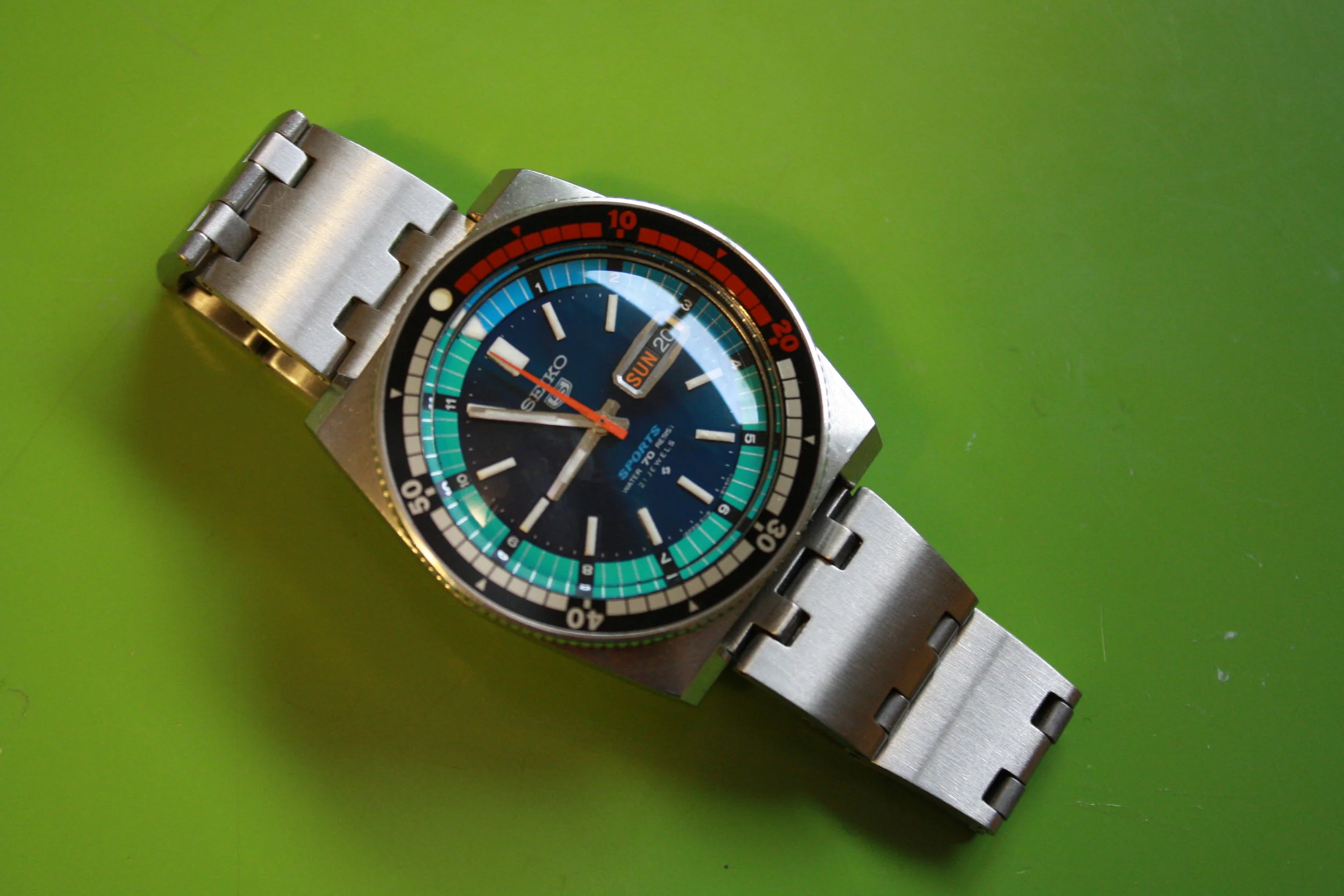 Seiko 6119-6053 "Regatta" Sport Diver, restored, w/ rare NOS parts