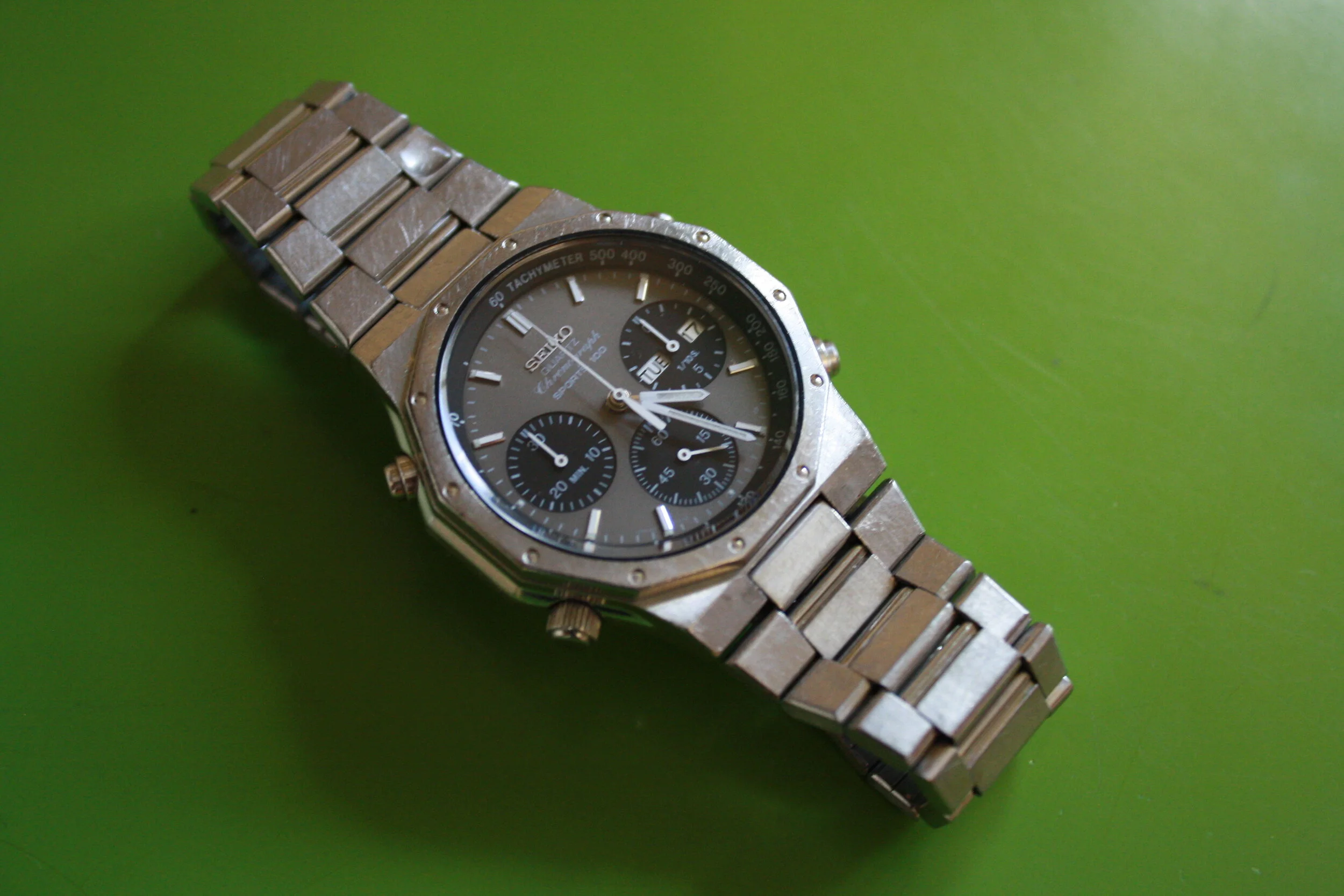 Seiko 7A38-7029 chronograph "Royal Oak", Dec '83.  Fully serviced, total rebuild.