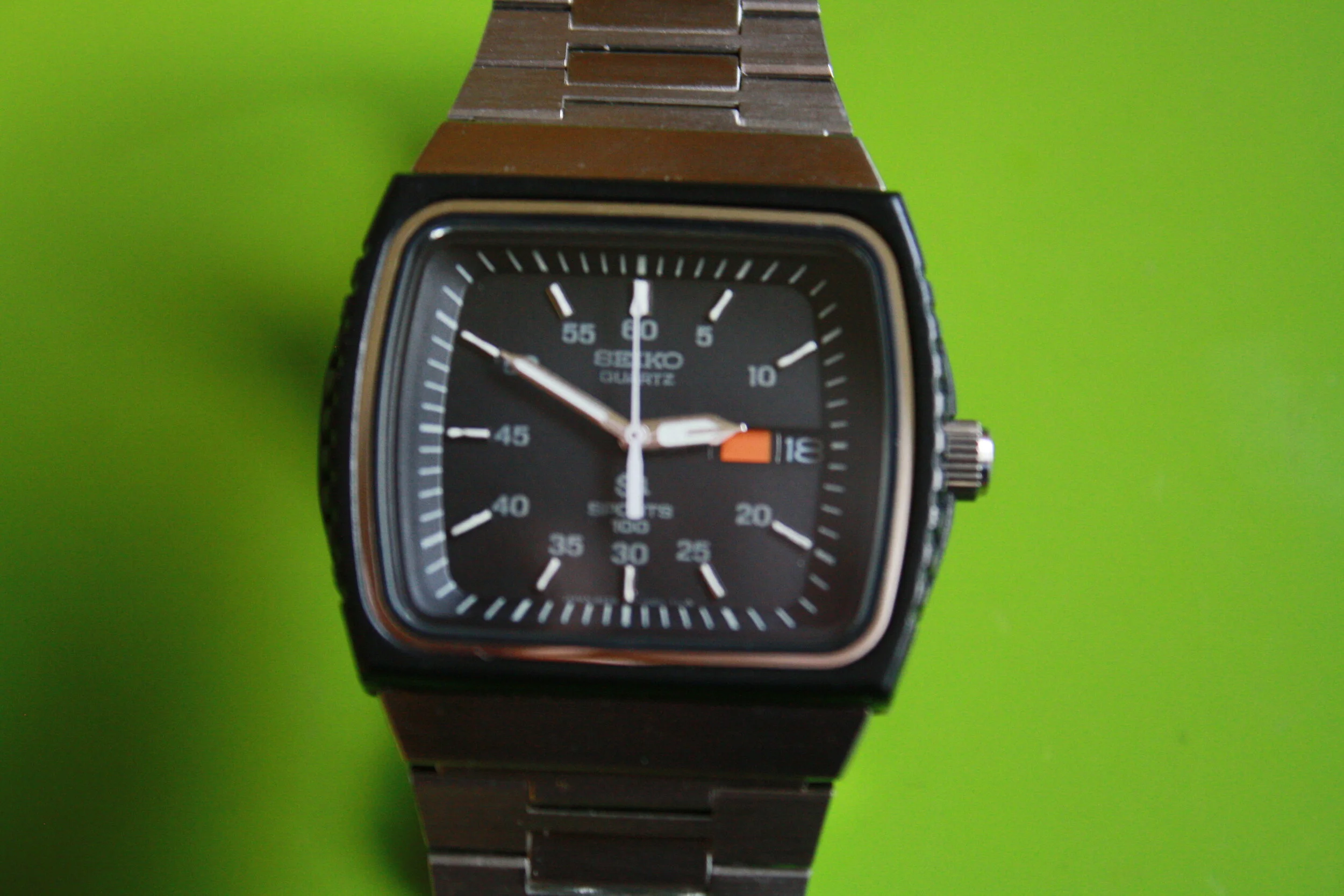 Seiko 8229-500A TV Dial dress watch, near NOS. Like, really