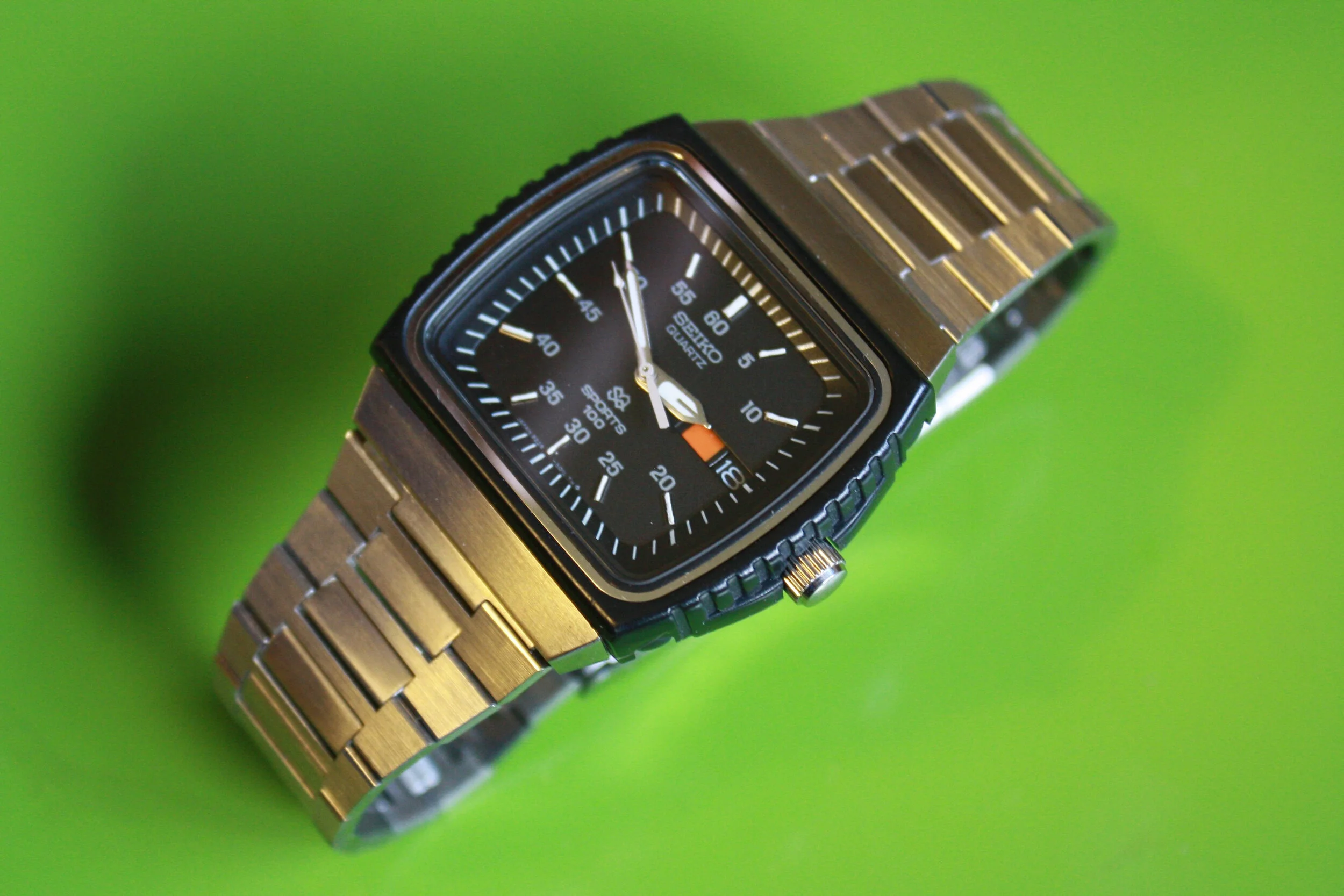 Seiko 8229-500A TV Dial dress watch, near NOS. Like, really 