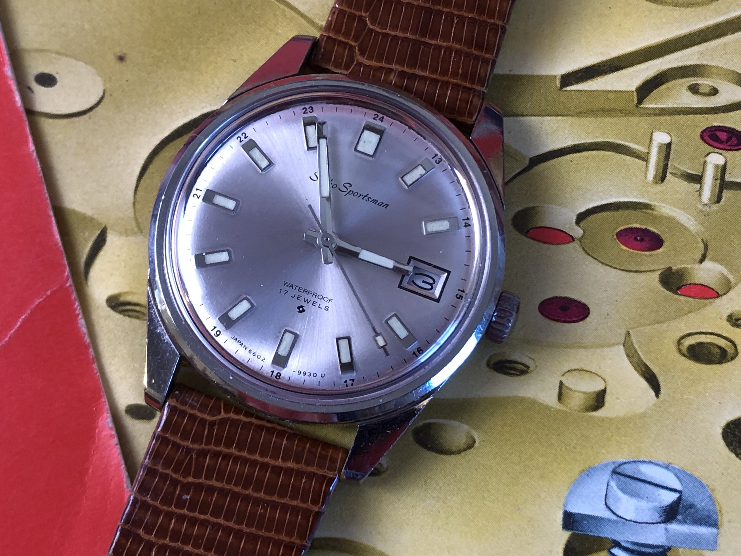 Seiko 6602-9982 17j "Sportsman" dress watch, fully serviced, Feb 1969