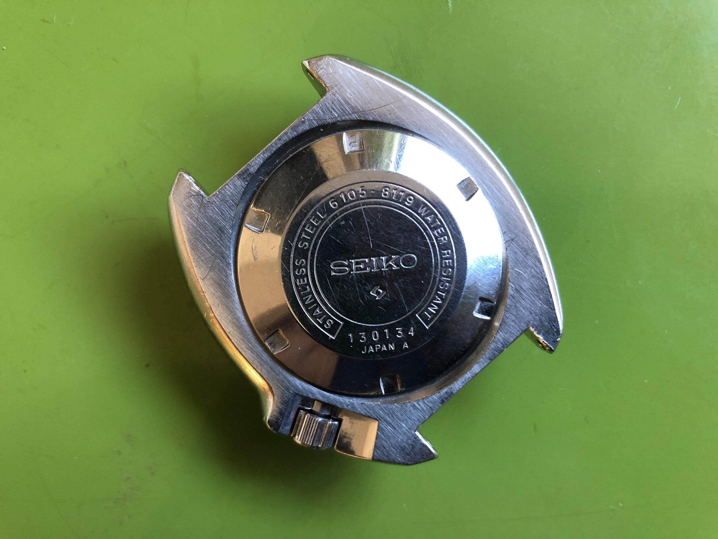 Seiko 6105-8119 Transitional, long-sweep early piece, original lume &  finish — Klein Vintage Watch