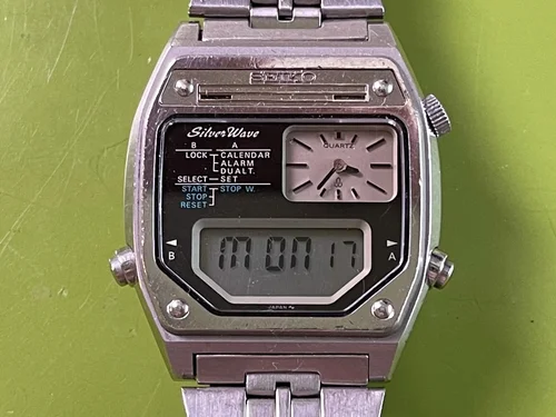 時計 SEIKO h239-5040 silver wave Seiko H239-5040 JDM Robot Silverwave — Klein Vintage Watch