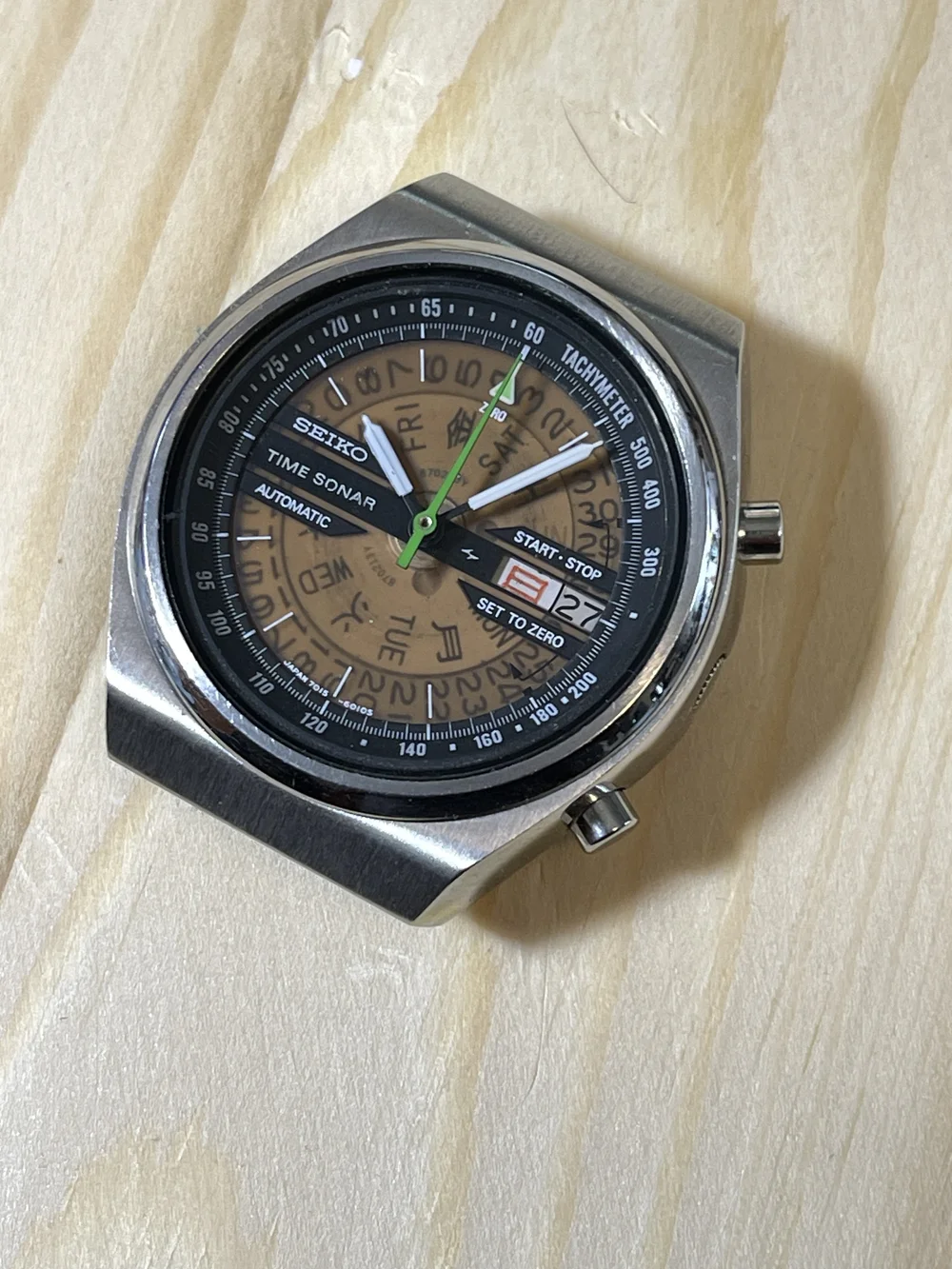 SS The Original オリジナル盤 Seiko 7015 Original Band Seiko 7015-6010 Time Sonar Flyback Chrono