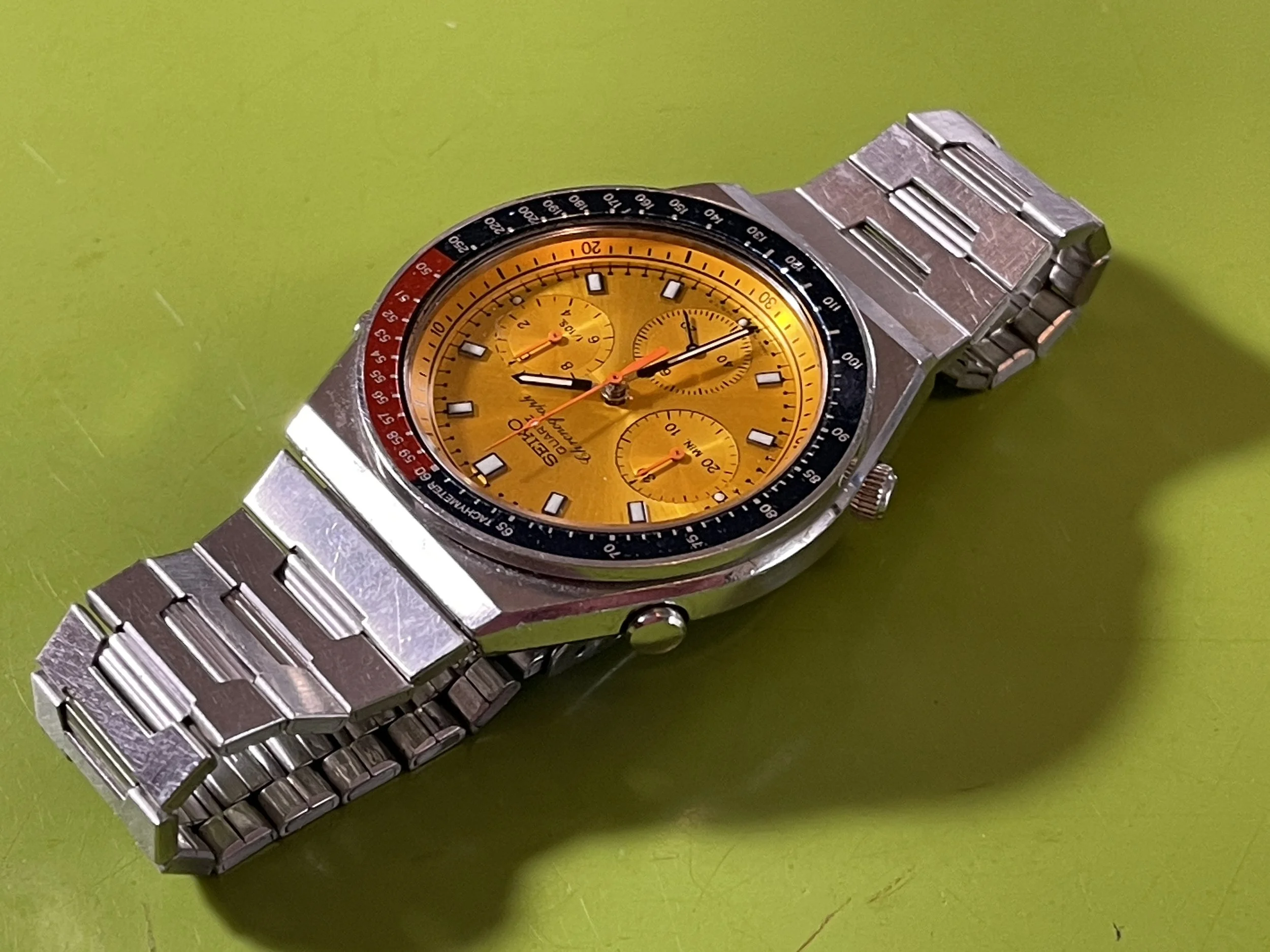 Seiko 7A28-7030 'Pogue' 15j chronograph, Oct 1983, fully serviced