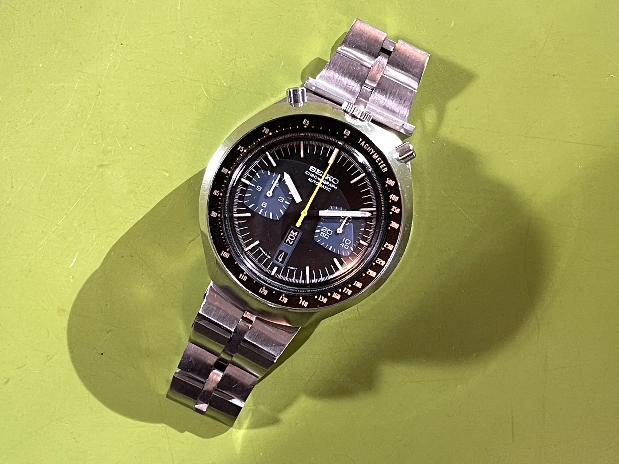 Seiko 6138-0040 'Black Horse' bullhead chronograph, May '76