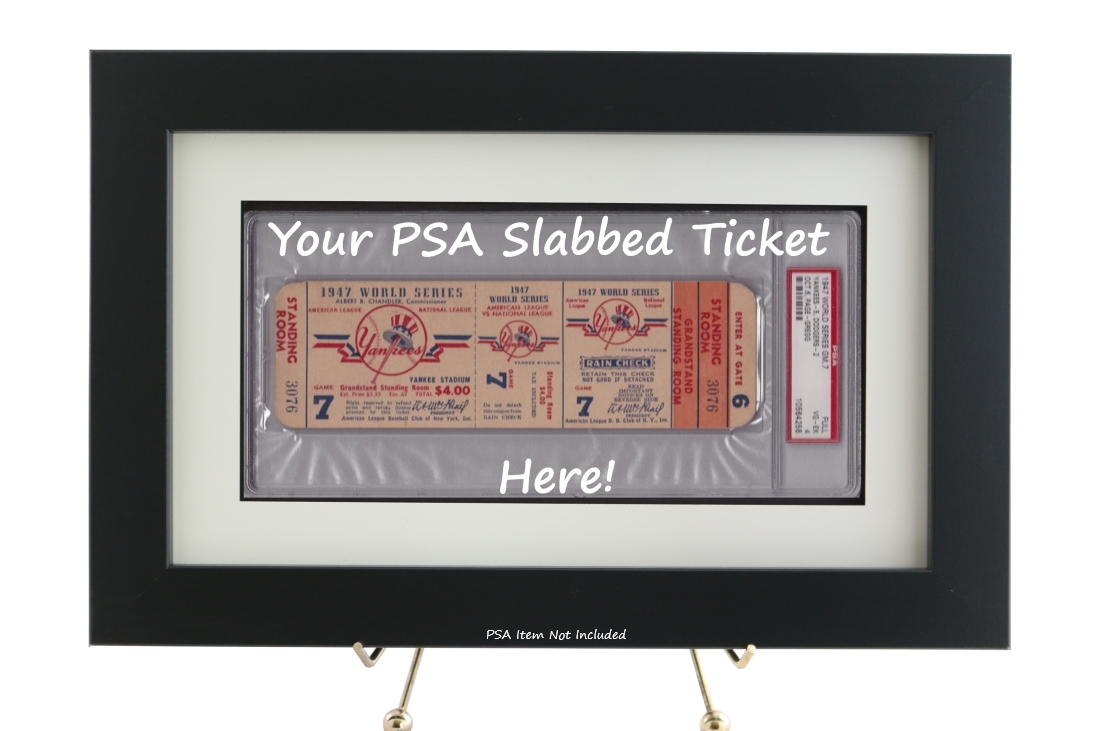 psa sports ticket framed display