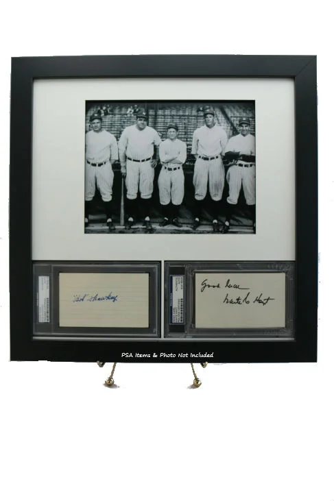 psa slabbed autograph framed display