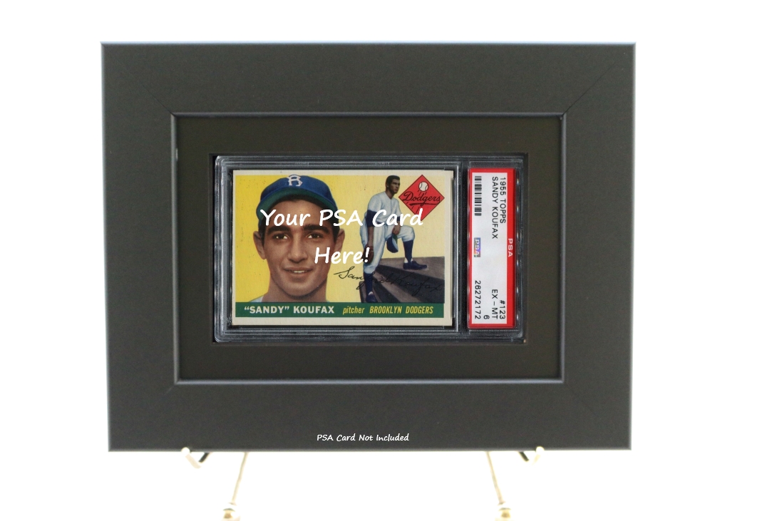 psa graded sports card frame for a horizontal card