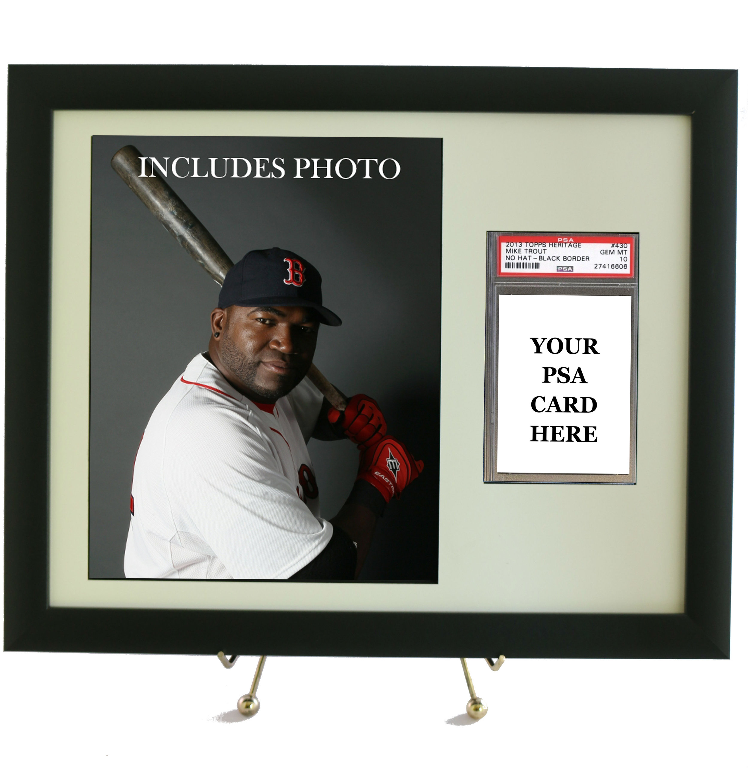 PSA Graded Sports Card Frame with David Ortiz Photo (Includes Photo)
