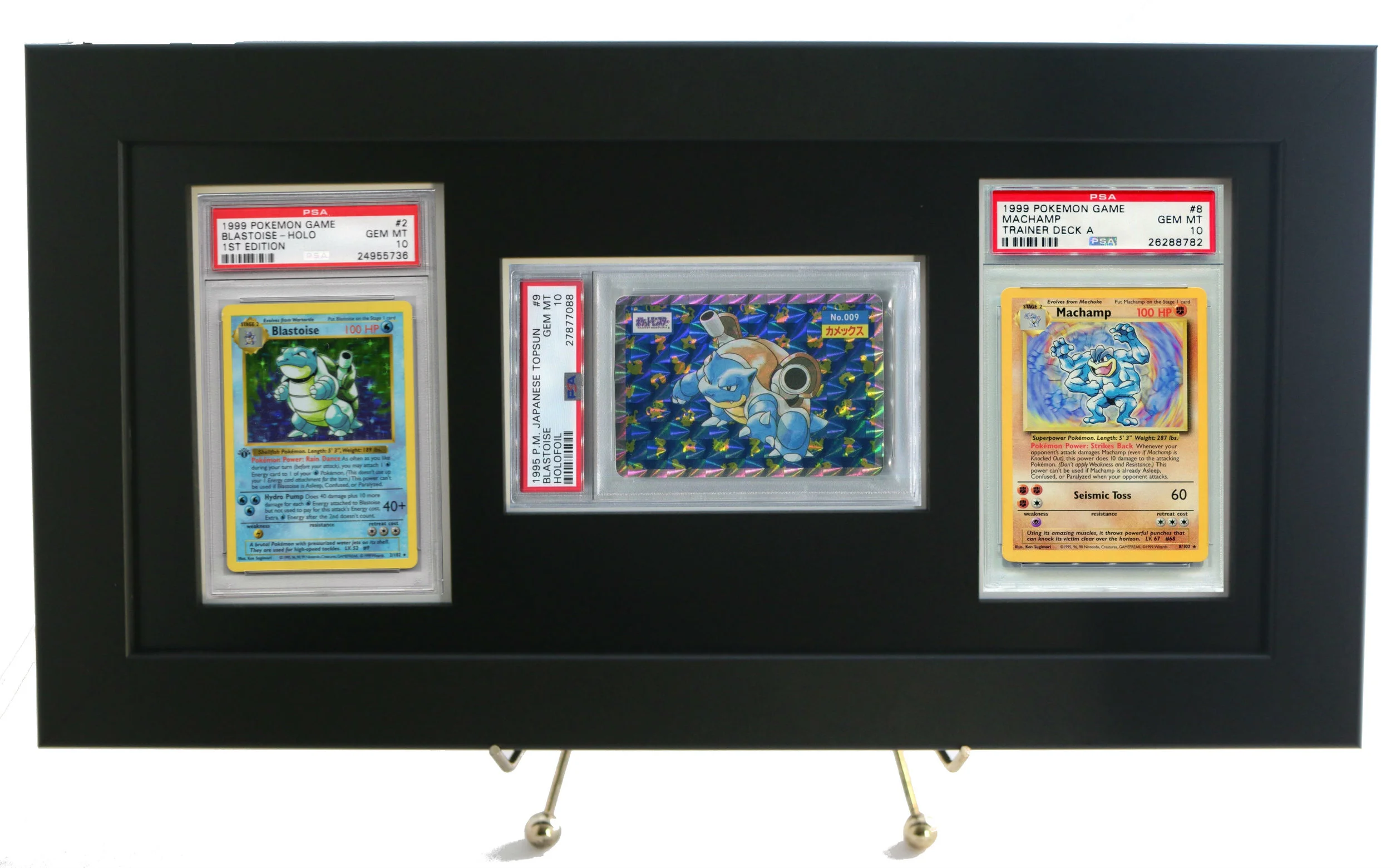 2 PSA Graded Horizontal Cards Pokemon Framed Display for Global ...