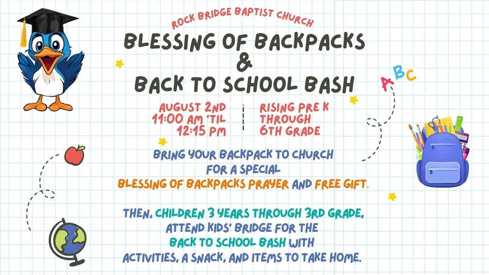 Blessing of the Back Pack and Back to School Bash