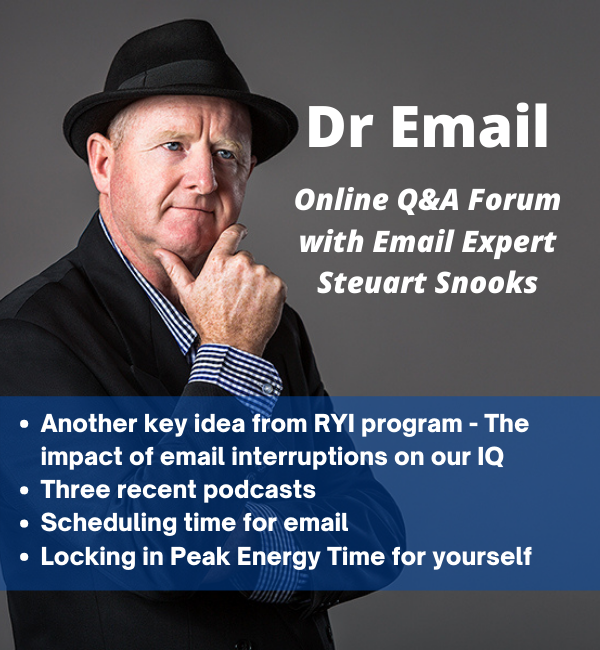 Dr Email Q&amp;A Forum - 23 June 2021