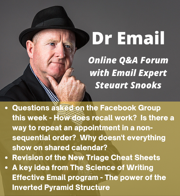 Dr Email Q&amp;A Forum - 6 October 2021